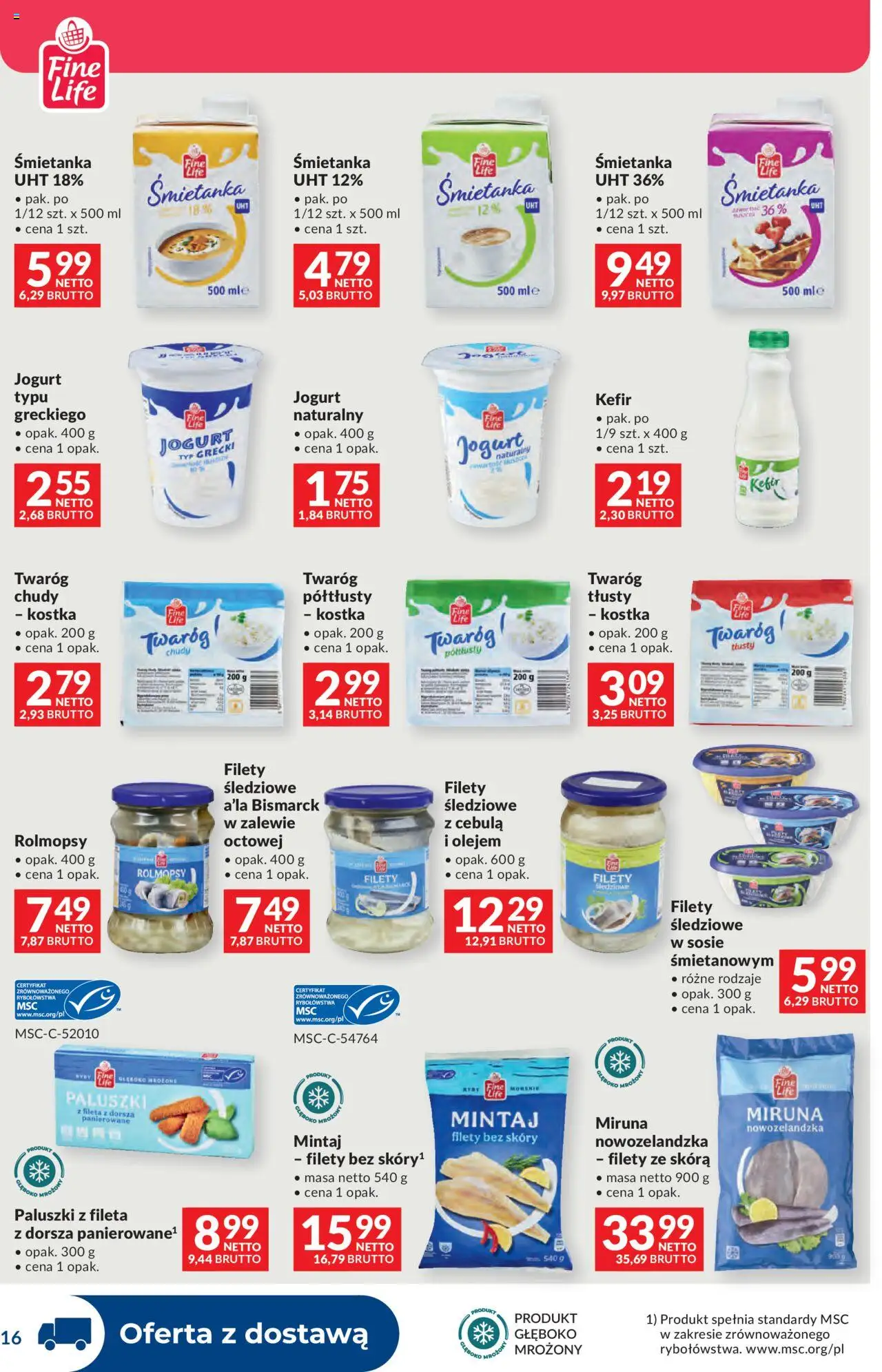 Makro Gazetka - Dystrybucja do sklepów od 14.10.2025 | Strona: 16 | Produkty: Twaróg chudy, Miruna, Jogurt, Twaróg