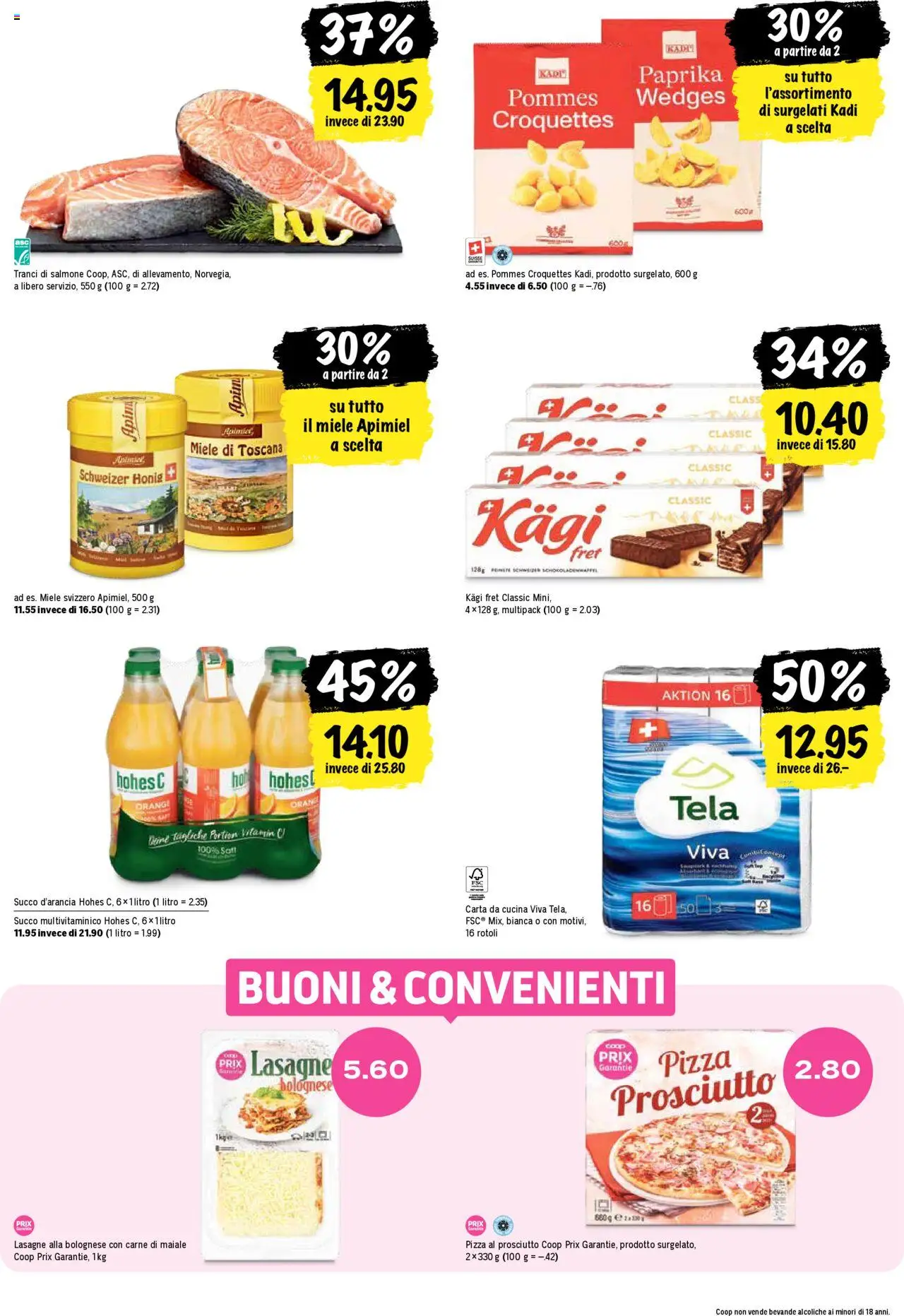 Coop - Una settimana di azioni ab 14.08.2025 | Seite: 22 | Produkte: Pizza, Saft, Miele