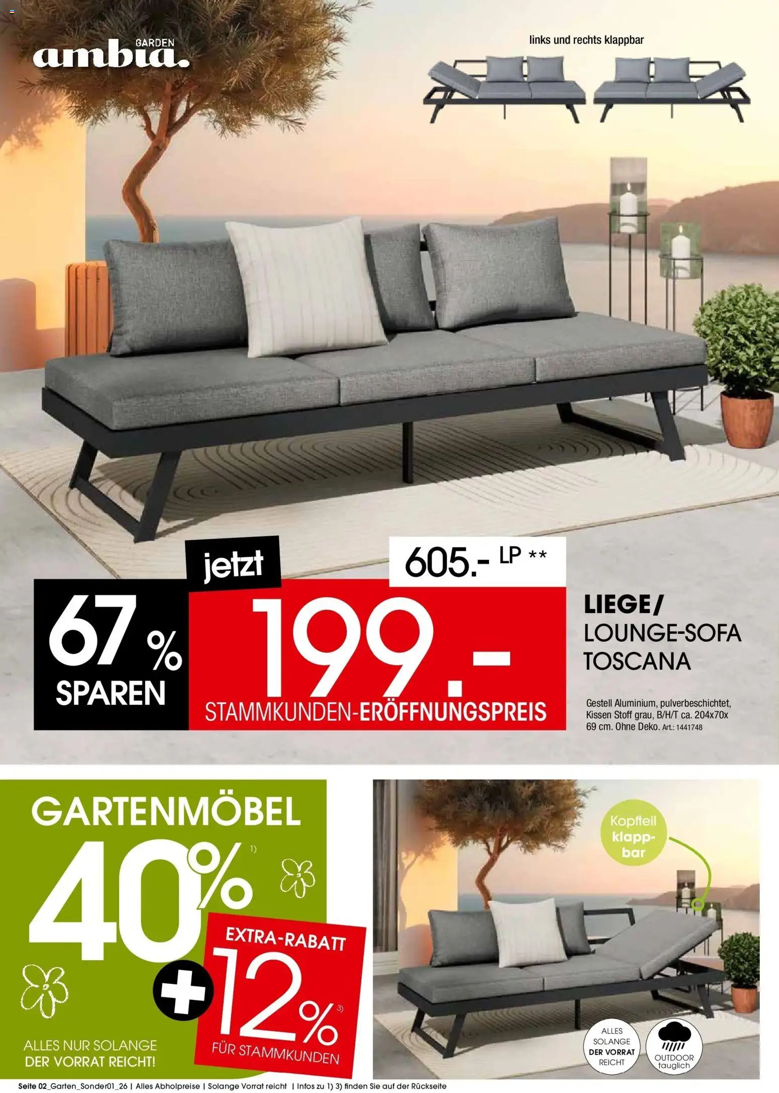 Zurbrüggen Prospekt Garten Eröffnungs-Preise – gültig ab 31.03.2026 | Seite: 2 | Produkte: Kissen, Gartenmöbel