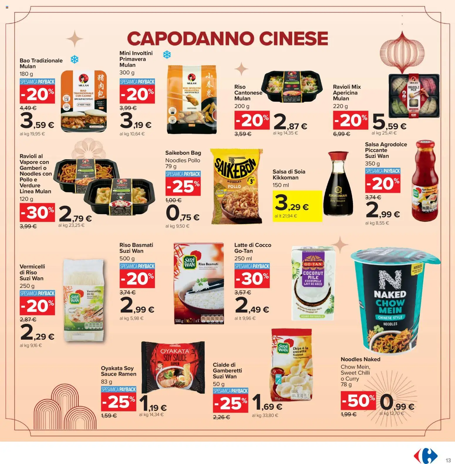 Volantino Carrefour del 17.02.2026 | Pagina: 13 | Prodotti: Salsa, Latte, Ravioli, Gamberetti