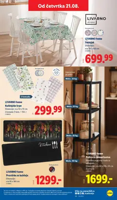 Lidl katalog - važi od 21.08.2025 | Strana: 7 | Proizvode: Kuhinjske krpe, Polica, Stolnjak