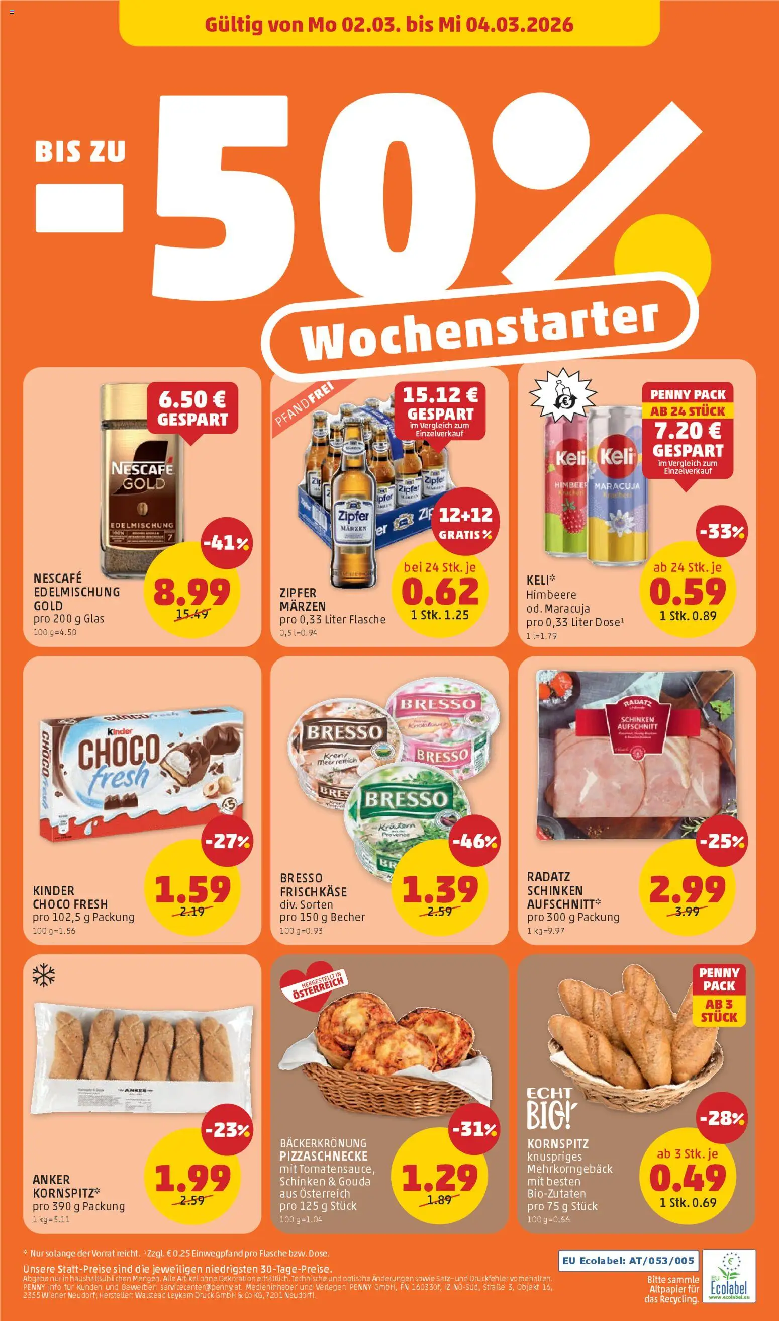 Penny Markt Flugblatt gültig ab 26.02.2026 | Seite: 28 | Produkte: Himbeere, Schinken