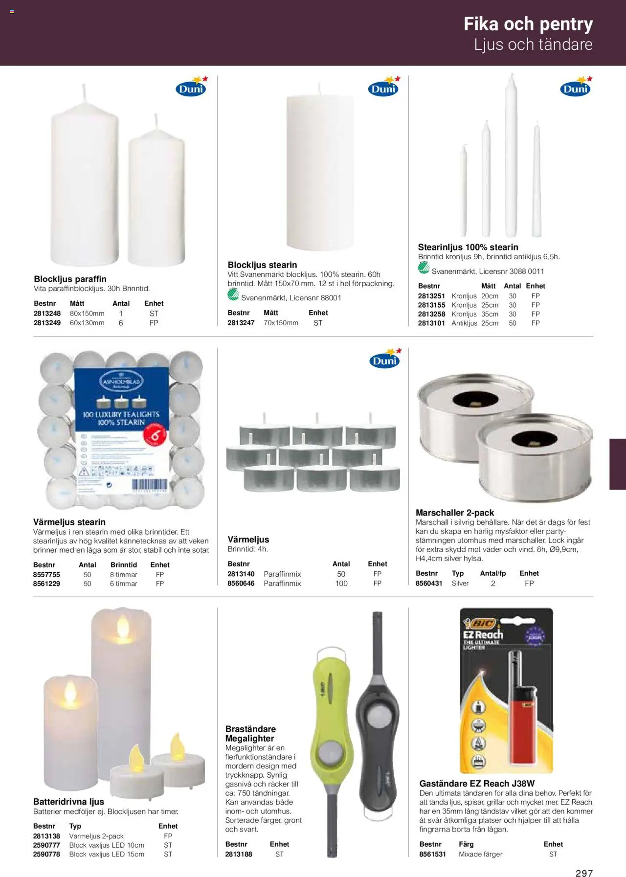 Office Depot reklamblad aktuell från 15.02.2024 | Sida: 299 | Produkter: Batterier, Värmeljus, Ljus