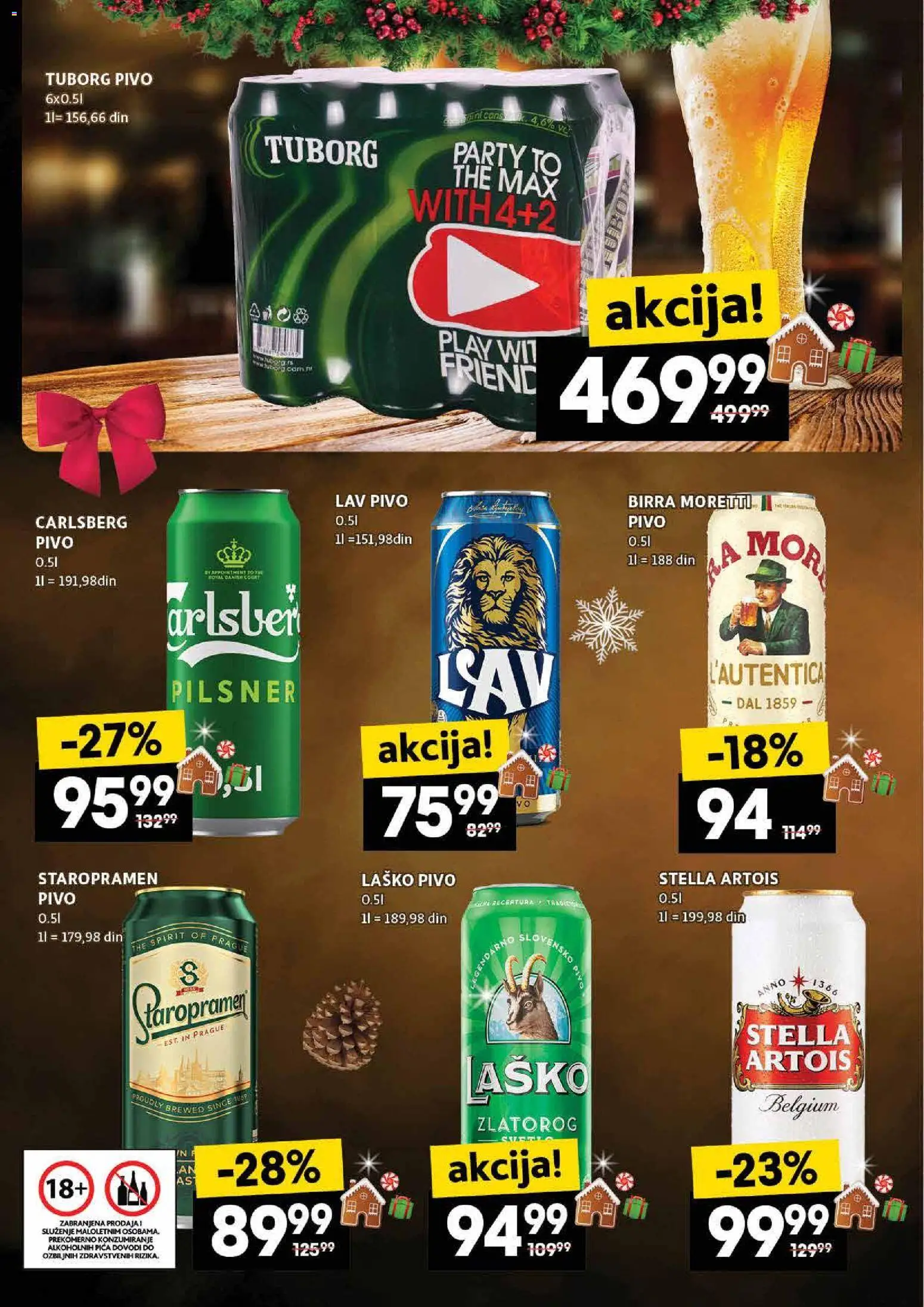 Roda katalog - važi od 18.12.2025 | Strana: 26 | Proizvode: Birra Moretti, Tuborg, Pivo, Carlsberg