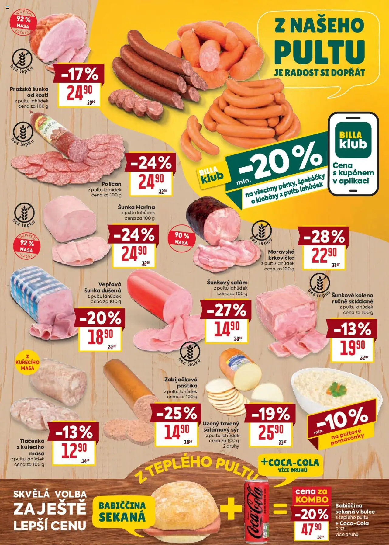 Billa Velký leták od 22.10.2025 | Strana: 5 | Produkty: Sýr, Salám, Špekáčky, Tlačenka
