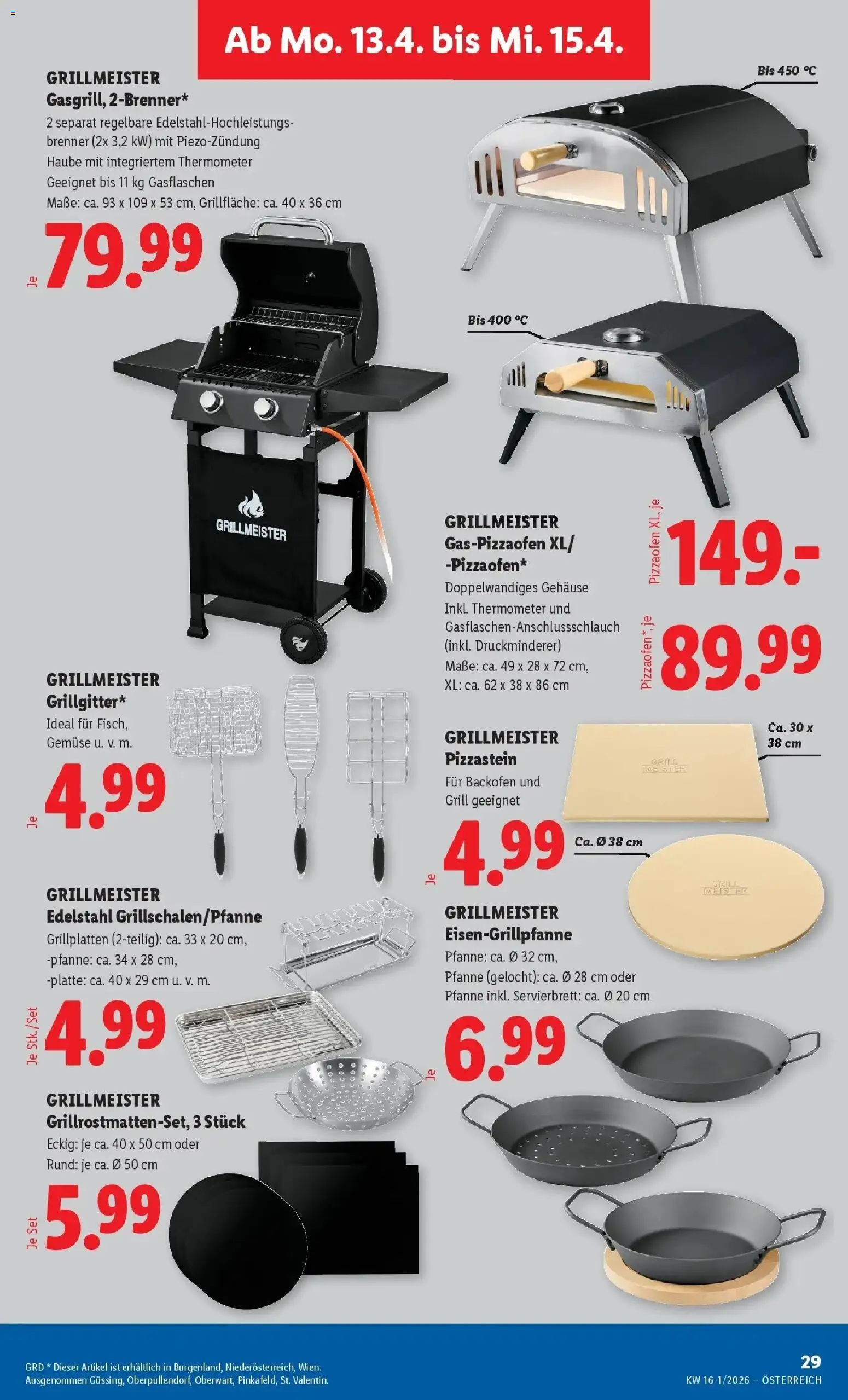 Lidl Flugblatt - Wien, Langenzersdorf, Zwettl gültig ab 08.04.2026 | Seite: 32 | Produkte: Gemüse, Grill, Thermometer