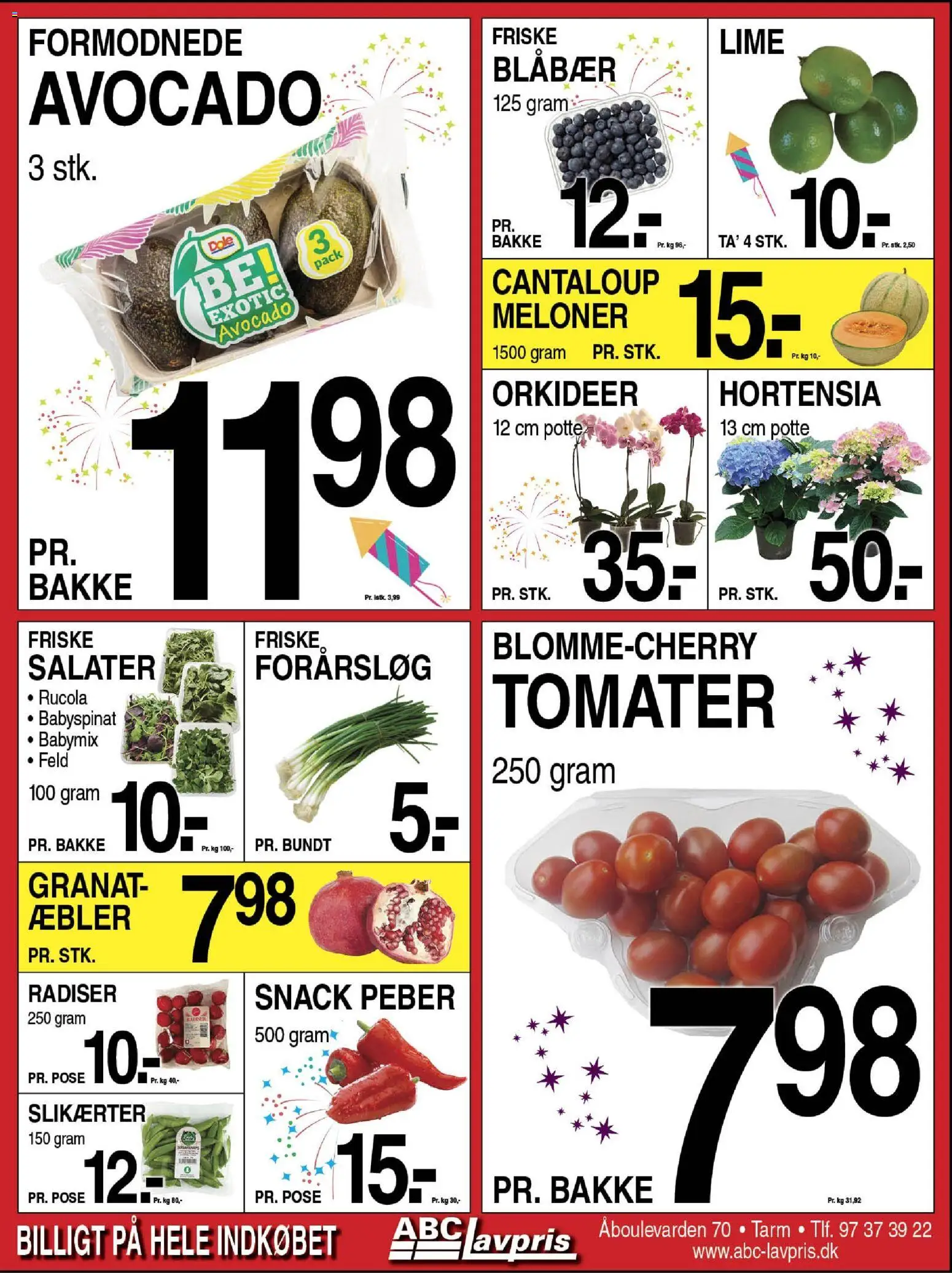 Abc Lavpris tilbudsavis – gyldig fra 24.12.2025 | Side: 8 | Produkter: Blåbær, Tomater, Avocado, Peber