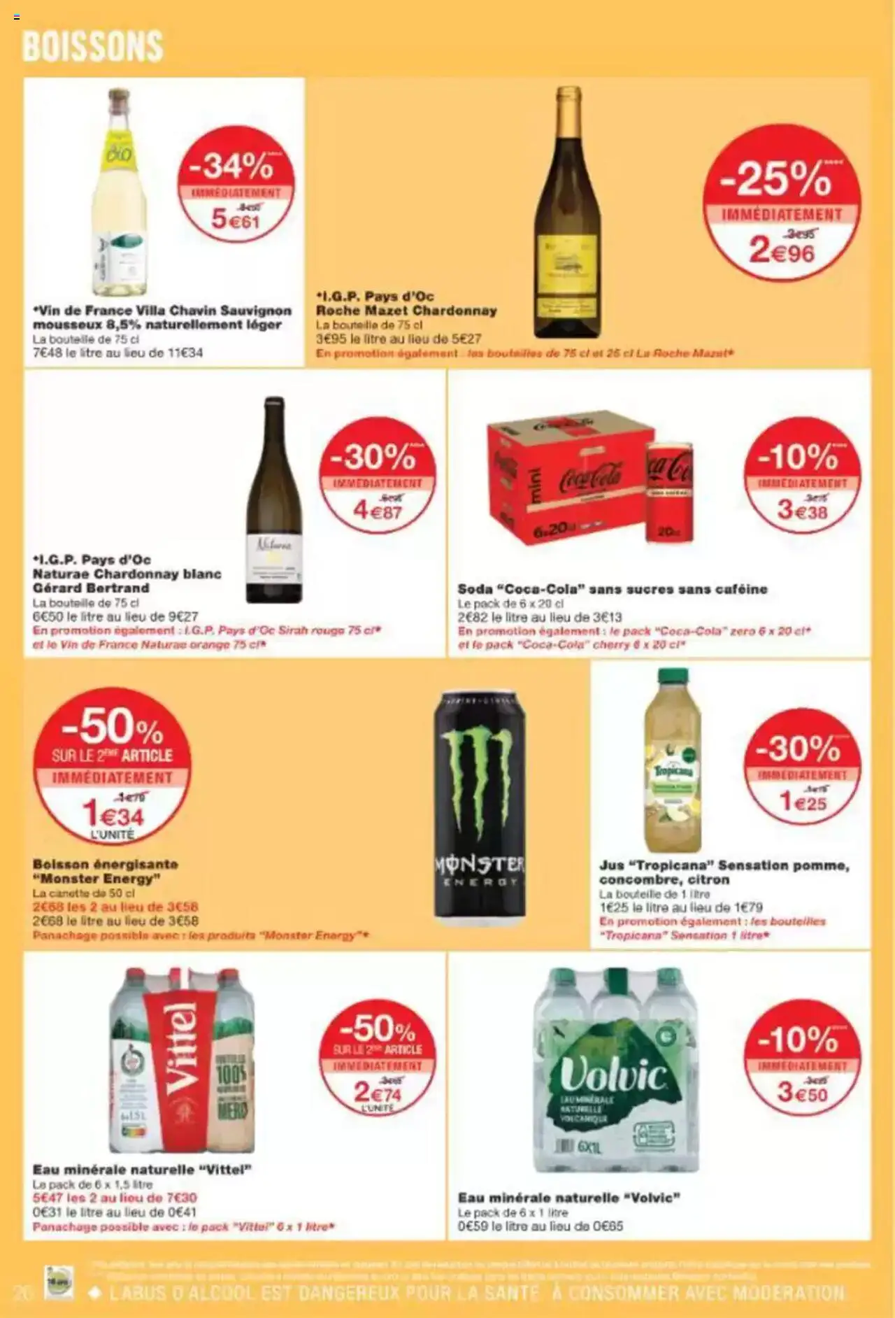  | Page: 26 | Produits: Citron, Eau minerale naturelle Vittel, Eau minérale naturelle, Vin