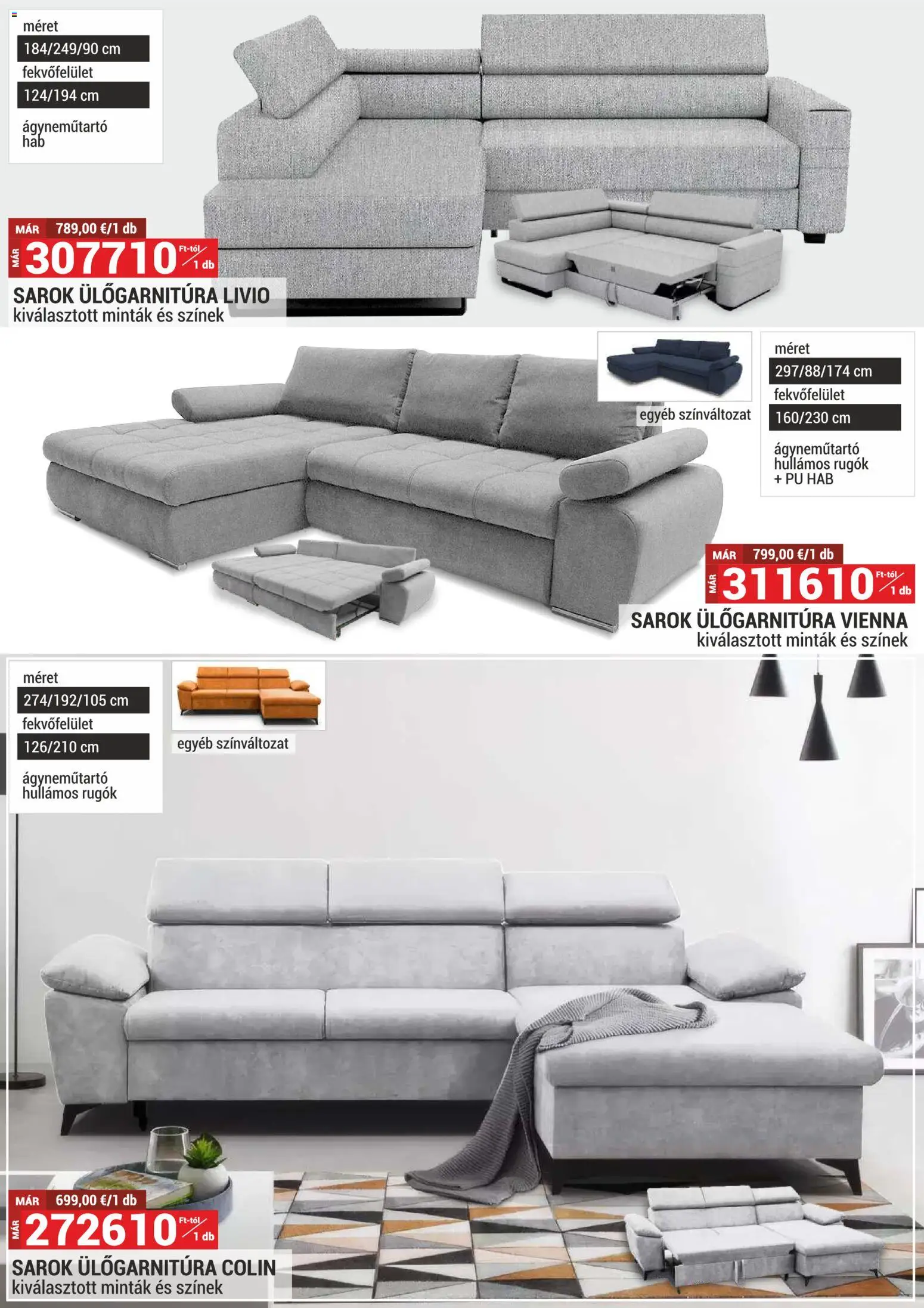 Merkury Market akciós ujság - amely érvényes a következő dátumtól: 01.02.2026 | Oldal: 2 | Termékek: Sarok ülőgarnitúra