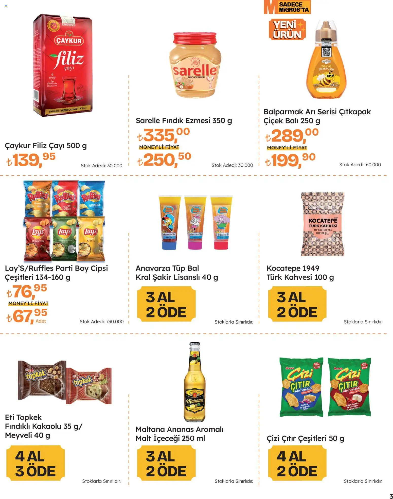 Migros Katalog - Migros Jet Dijital - 16.04.2026 tarihinden itibaren geçerlidir | Sayfa: 3 | Ürünler: Çay, Ananas, Fındık, Tulum