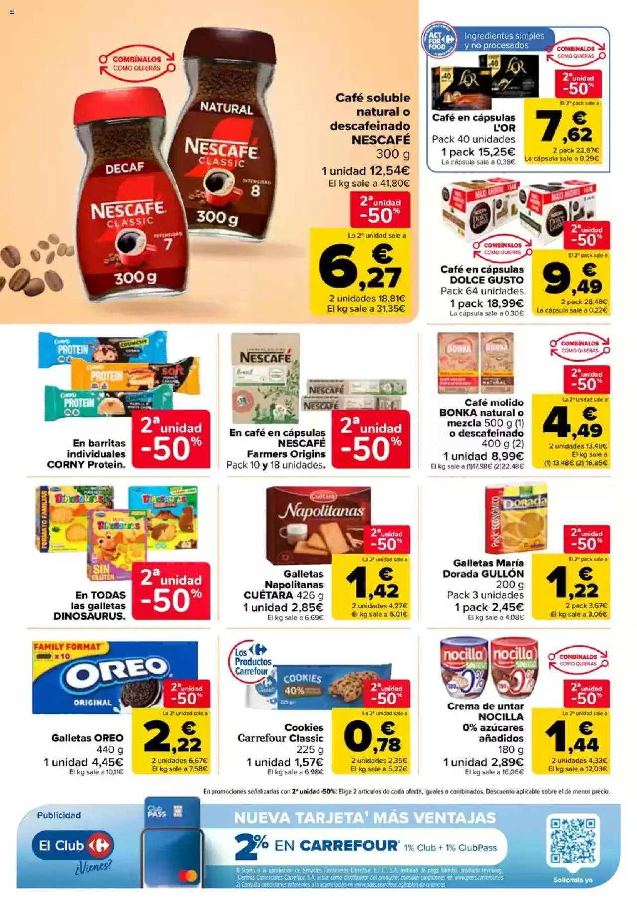 Carrefour folleto │ válido desde el 08.08.2025 | Página: 34 | Productos: Café molido, Crema, Galletas, Café en cápsulas