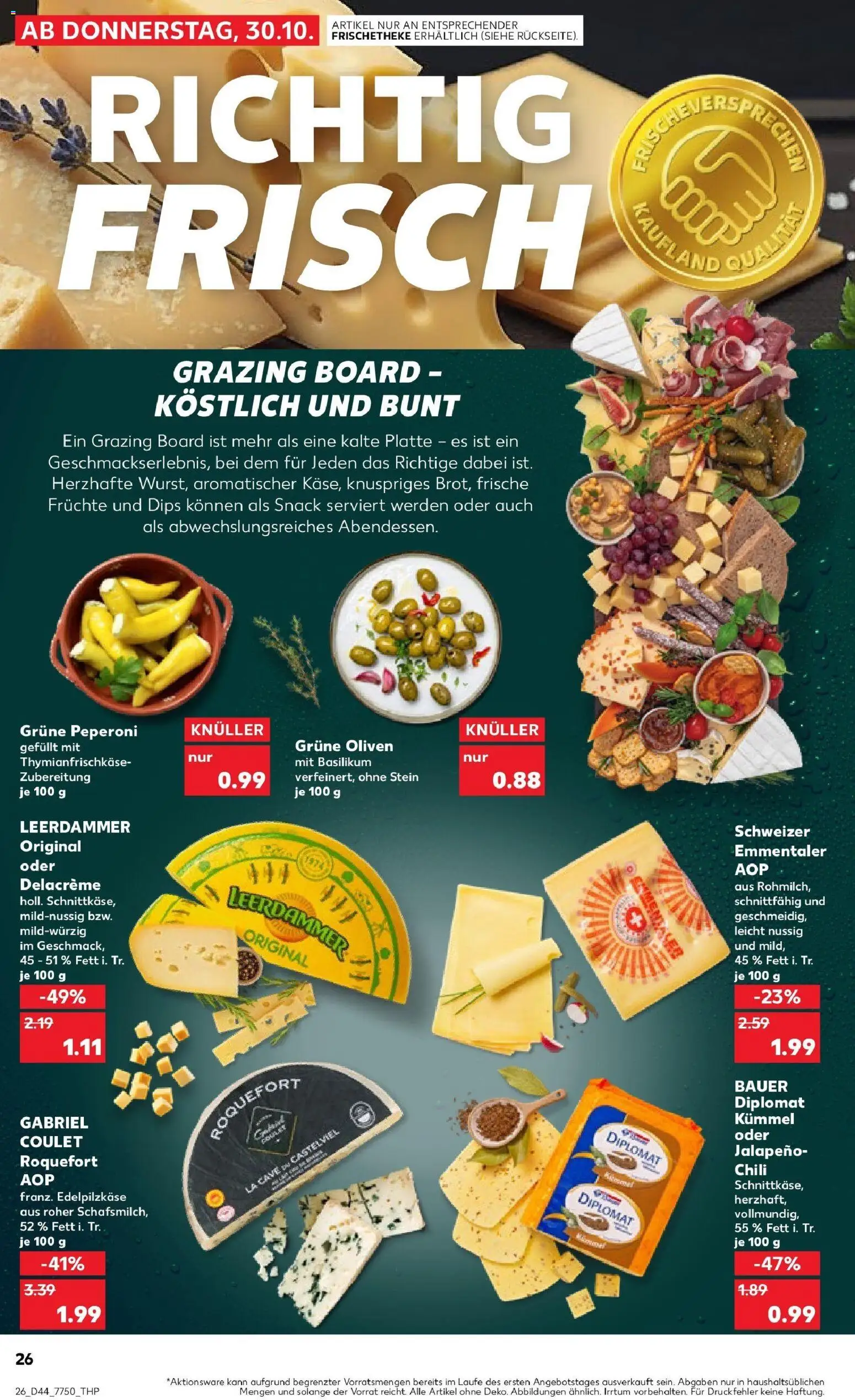Kaufland prospekt Burgthann	 – gültig ab 30.10.2025 | Seite: 26 | Produkte: Leerdammer, Chili