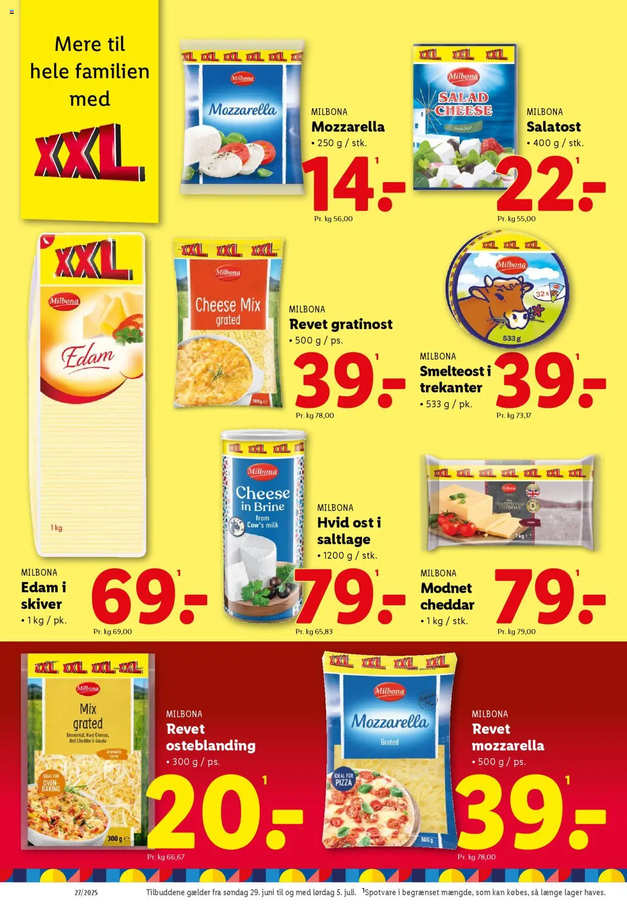 Lidl Tilbudsavis gyldig fra 03.07.2025 | Side: 25 | Produkter: Pizza, Salatost, Mozzarella, Søm