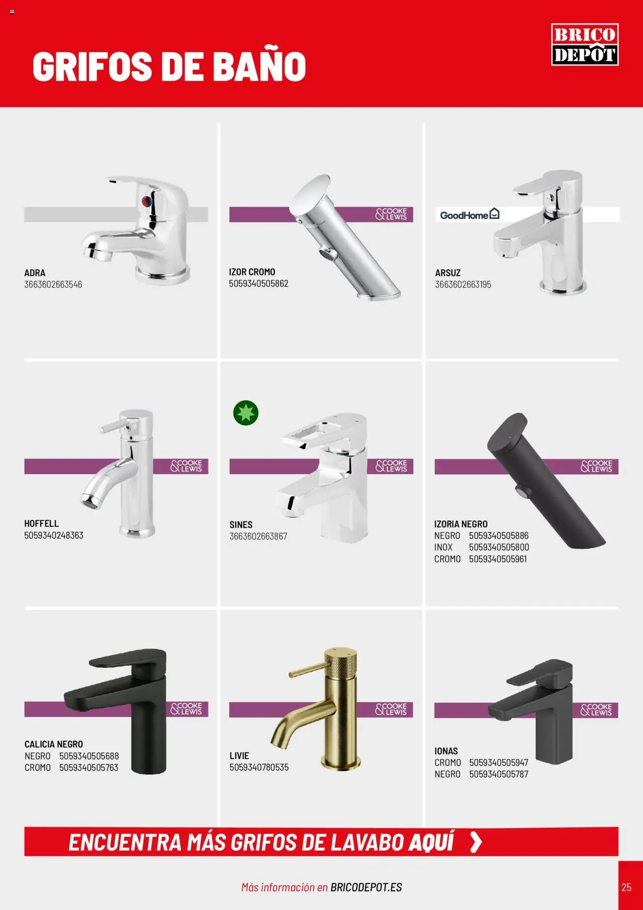 Brico Depôt Baňos │ válido desde el 17.07.2024 | Página: 25 | Productos: Lavabo, Baño