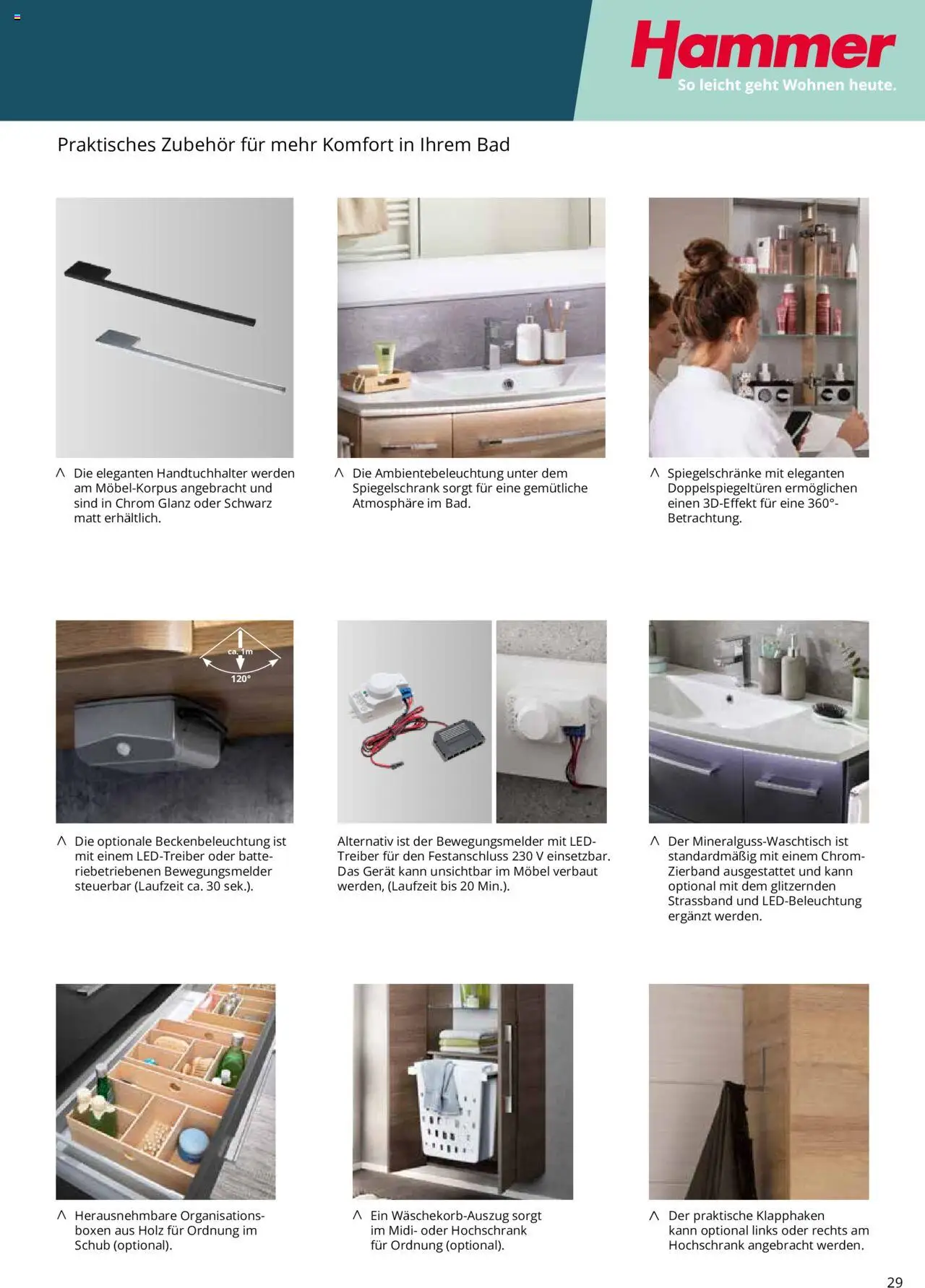 Hammer Zuhause Nautic Badmoebel - gültig ab dem 01.01.2024 | Seite: 29 | Produkte: Bad, Handtuchhalter, Spiegelschrank, Hochschrank
