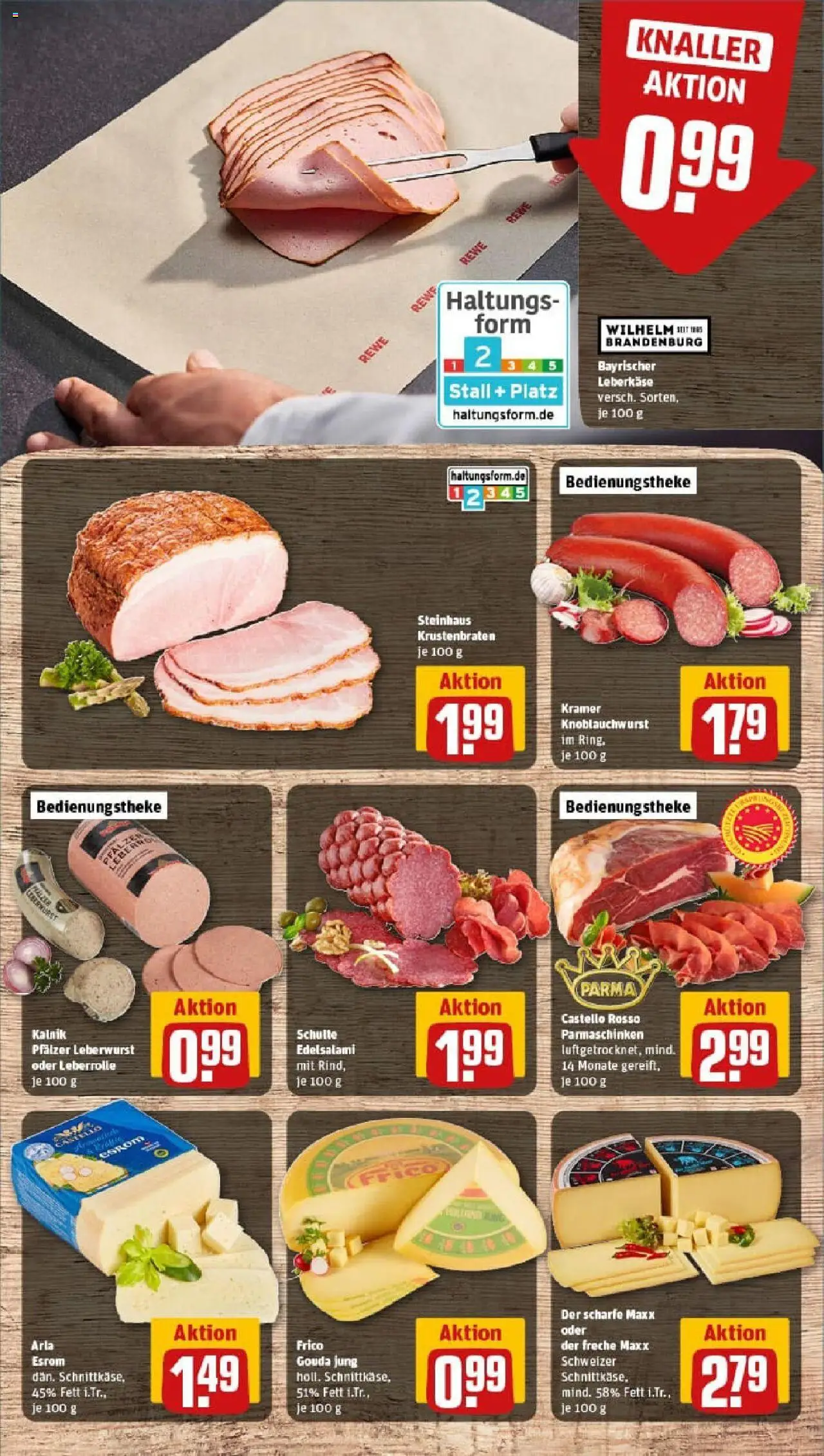Rewe prospekt Frankfurt / Nied	 - gültig ab dem 22.06.2025 | Seite: 9 | Produkte: Gouda, Krustenbraten, Salami, Leberkase