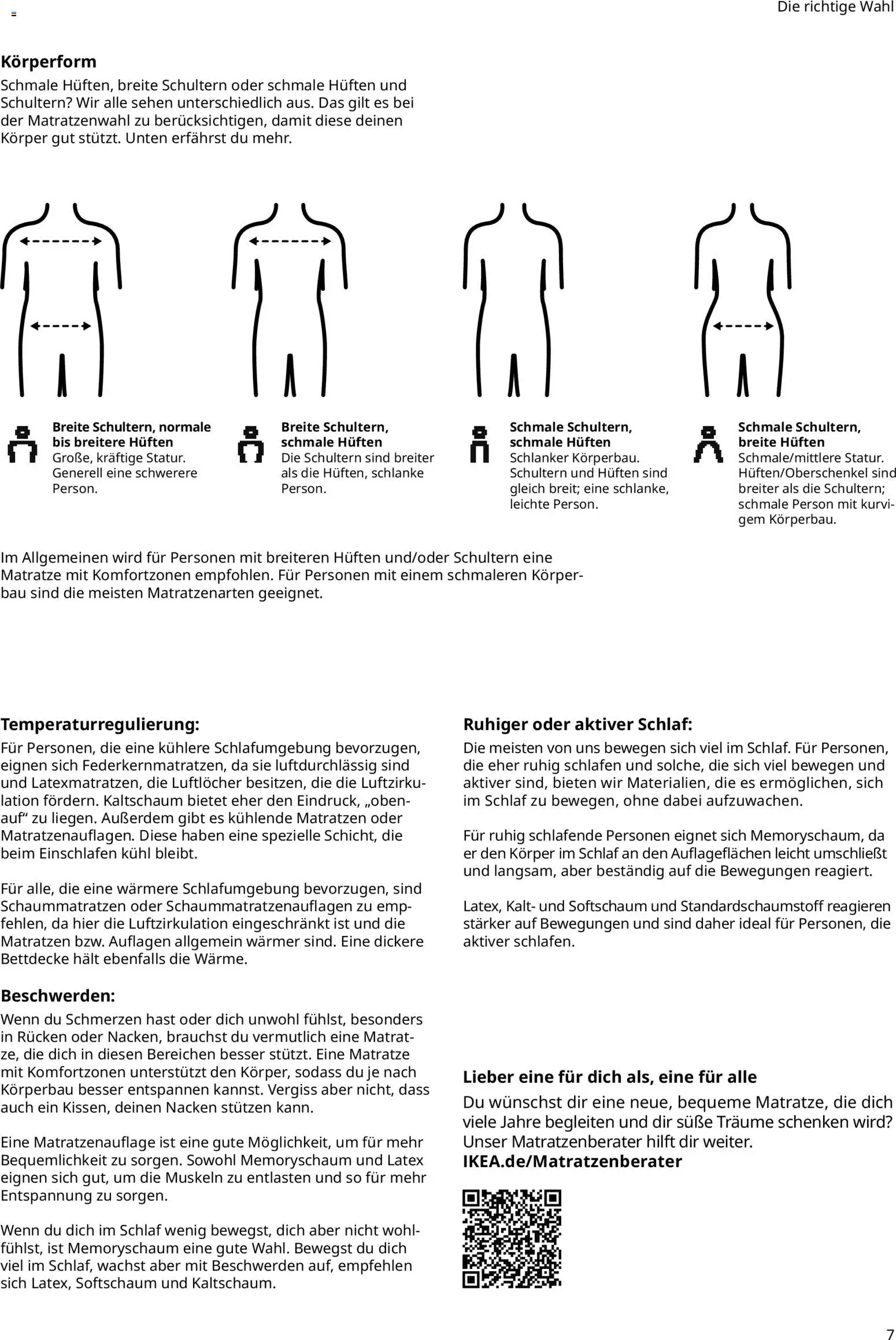 Ikea Prospekt  Schlafkomfort	 – gültig ab 30.09.2025 | Seite: 7 | Produkte: Matratze, Bettdecke