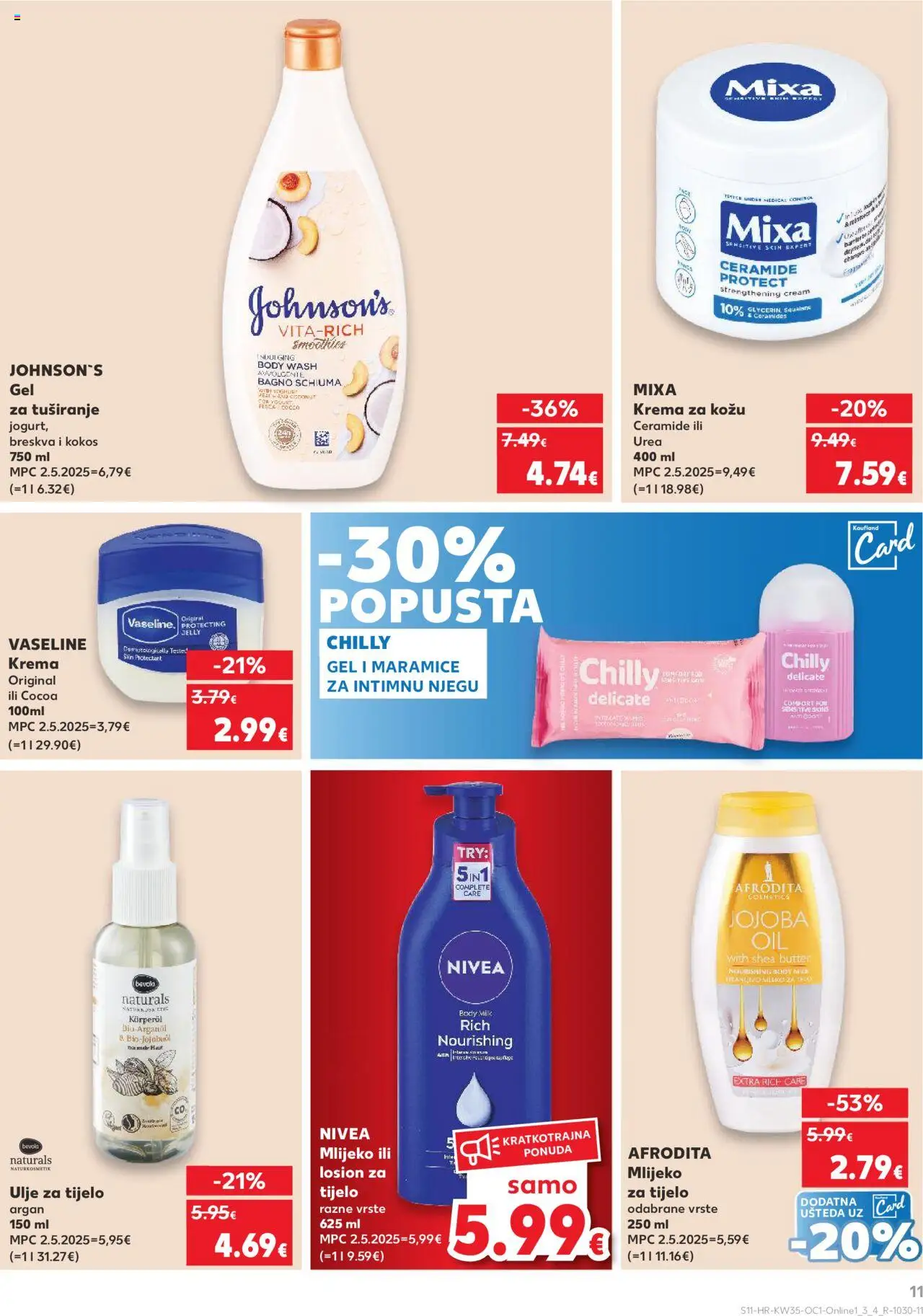 Kaufland katalog | vrijedi od 27.08.2025 | Stranica: 11 | Proizvodi: Mlijeko, Mlijeko za tijelo, Krema, Nivea