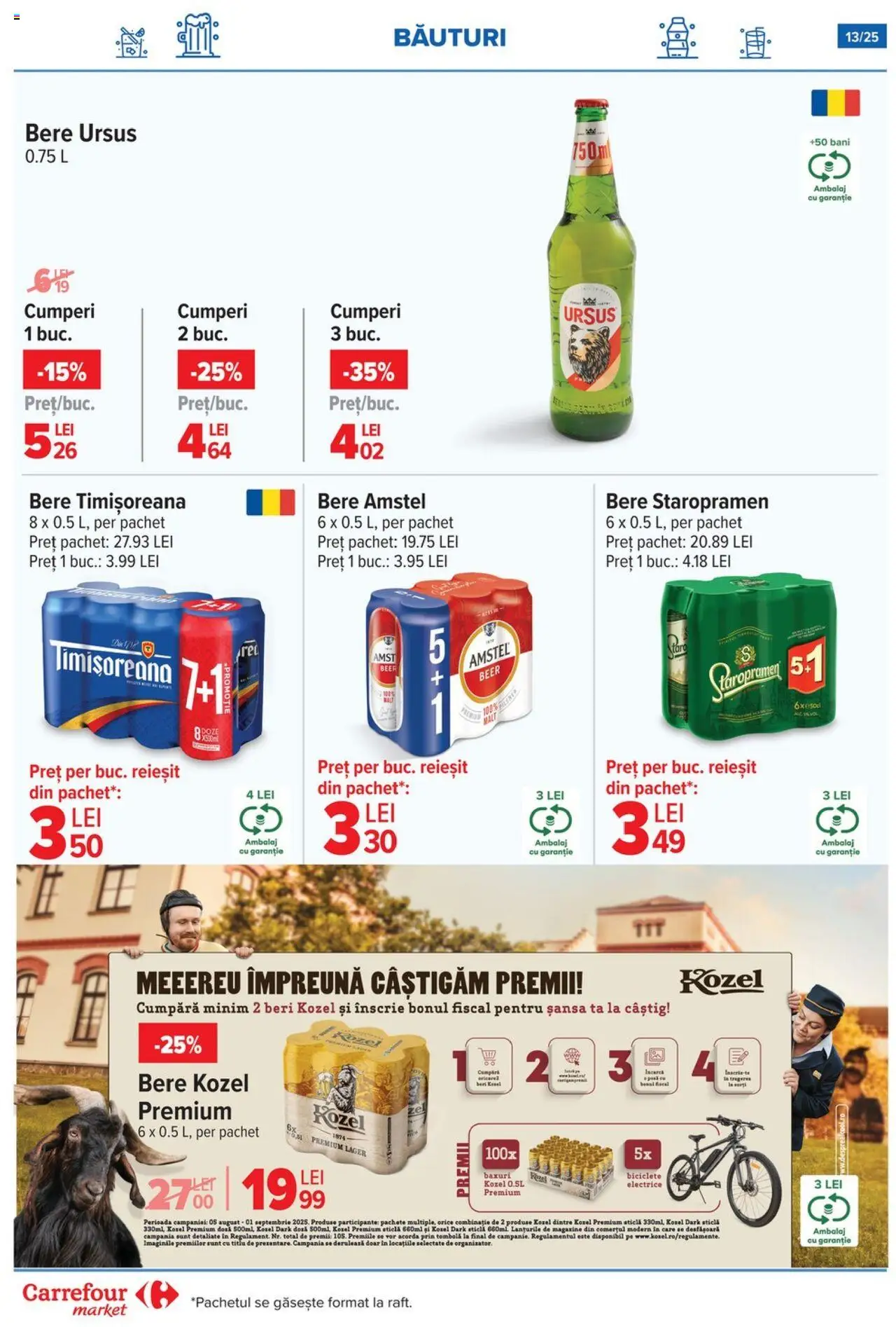 Carrefour catalog - Market – valabil de la 06.08.2025 | Pagină: 13 | Produse: Bere