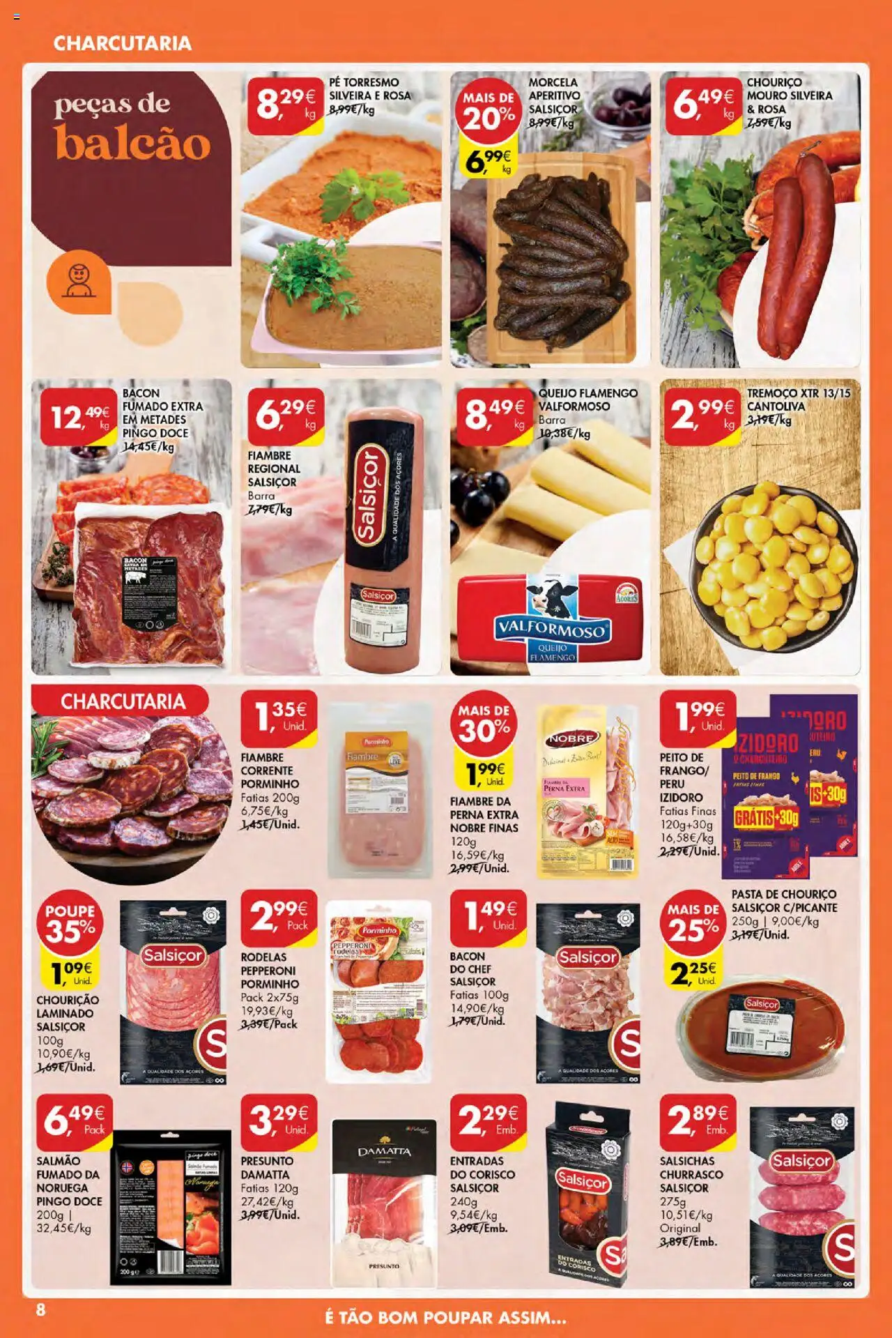Pingo Doce Poupe Esta Semana Açores │ válido de 24.07.2025 | Página: 8 | Produtos: Bacon, Queijo, Presunto, Chouriço