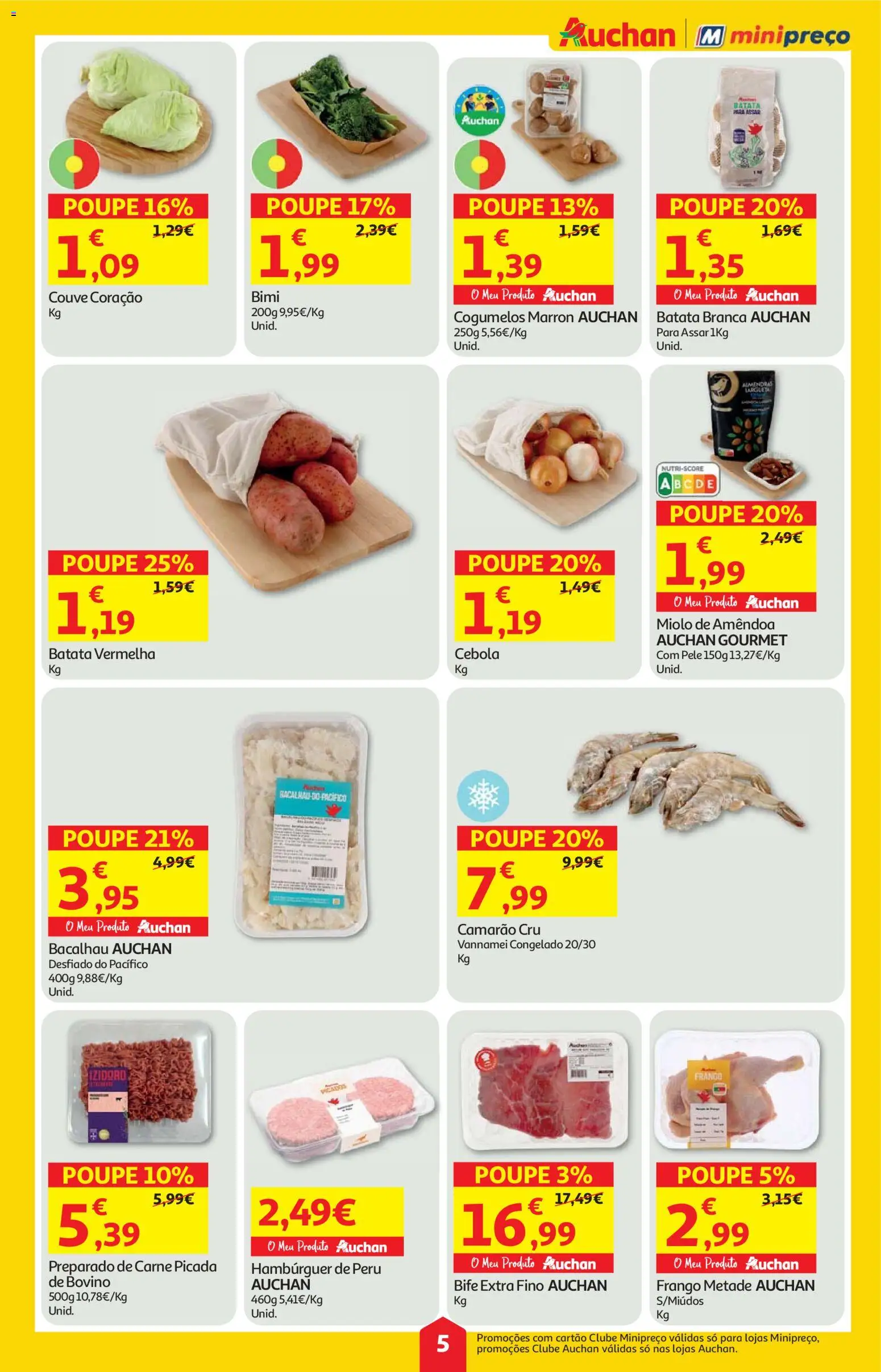 Auchan - Super Poupança │ válido de 13.11.2025 | Página: 5 | Produtos: Batata, Bacalhau, Peru, Camarão