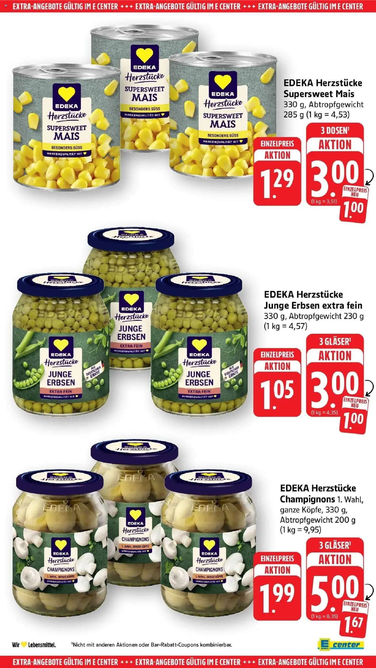 Edeka prospekt Heppenheim	 – gültig ab 15.03.2026 | Seite: 49 | Produkte: Champignons, Erbsen