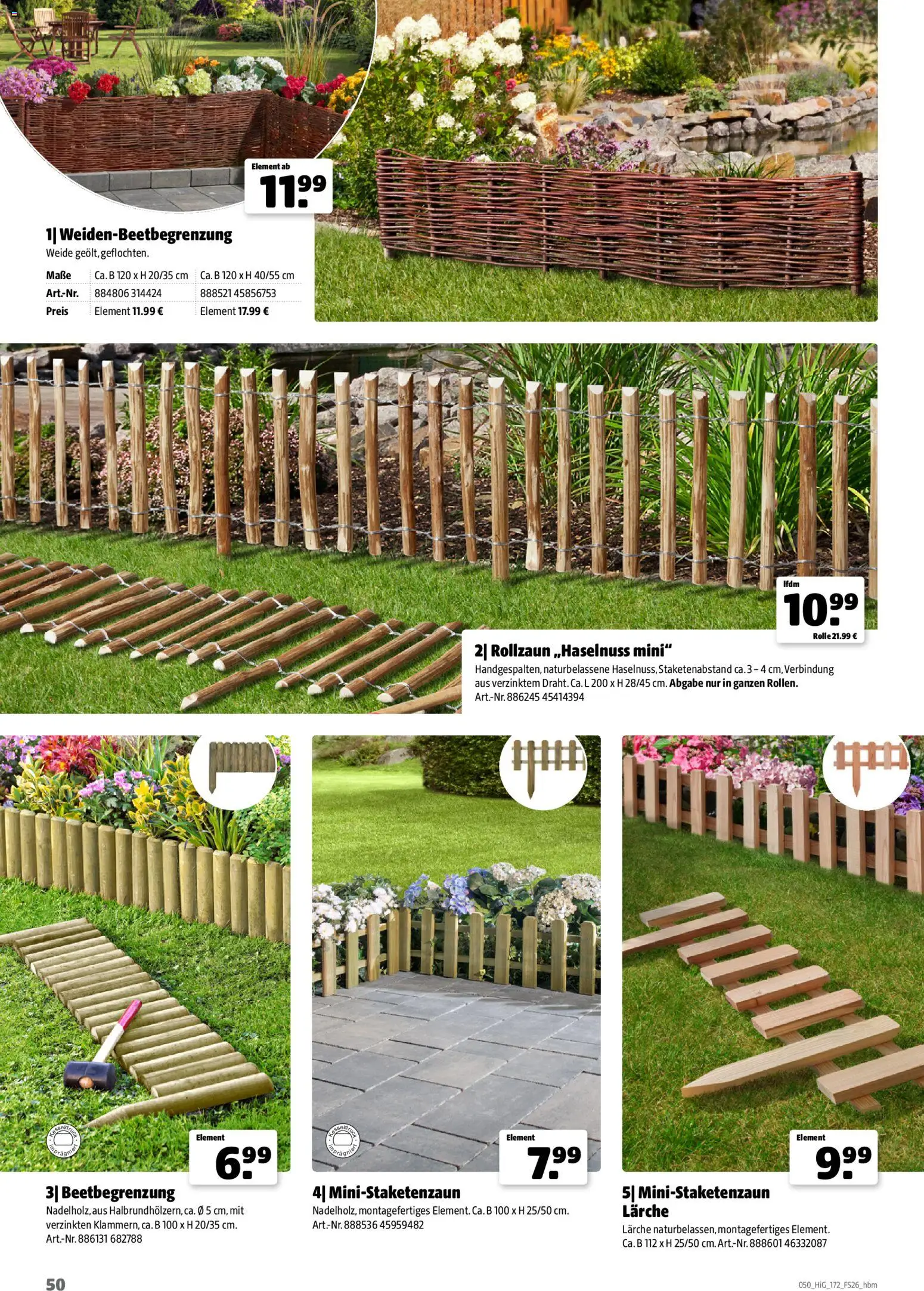 Hagebau Gartengestaltungsortiment – gültig ab 02.03.2026 | Seite: 50