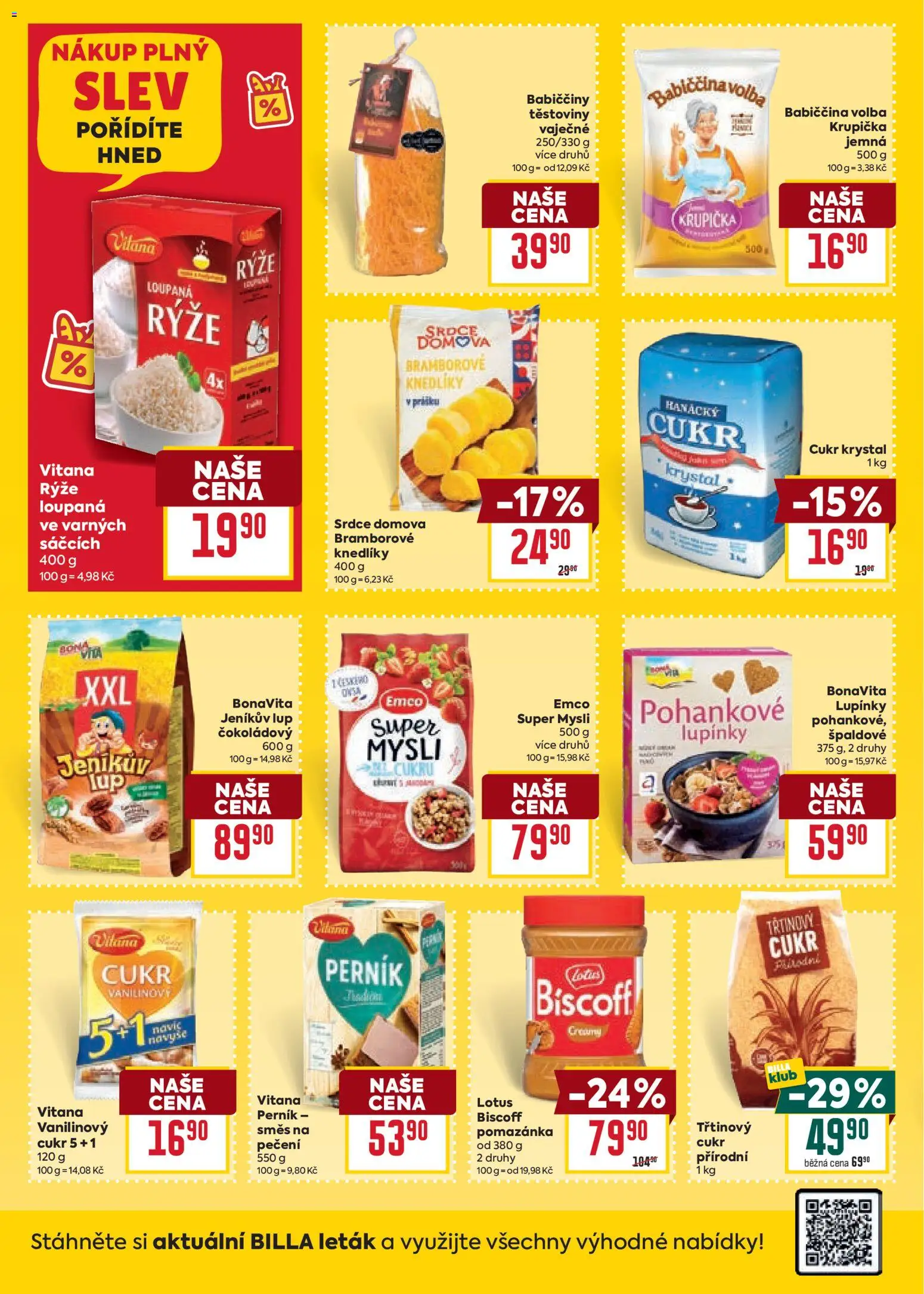 Billa Velký leták od 14.01.2026 | Strana: 26 | Produkty: Lotus Biscoff, Cukr krystal, Mysli, Lotus