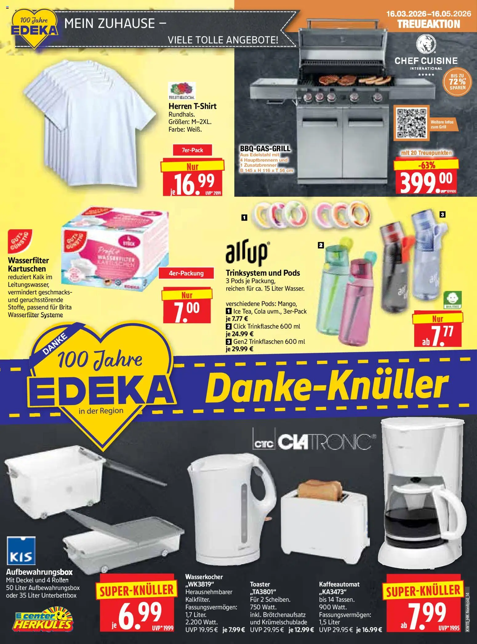HERKULES Prospekt 	 – gültig ab 07.04.2026 | Seite: 14 | Produkte: Wasserkocher, Toaster, Cola, Mango
