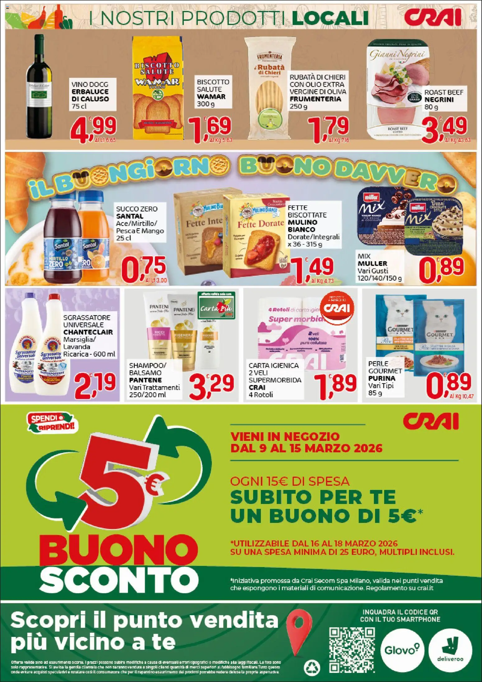 Volantino CRAI del 05.03.2026 | Pagina: 4 | Prodotti: Succo, Tè, Vino, Fette biscottate