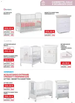 Volantino Prenatal del 21.08.2025 | Pagina: 13 | Prodotti: Lettino, Bagnetto, Cassettiera, Federa