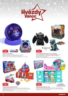 Náhled letáku POMPO katalog Vánoce 2025 od 16.10.2025 | Strana: 4 | Produkty: Tlapková patrola, Gabby's Dollhouse, Baterie