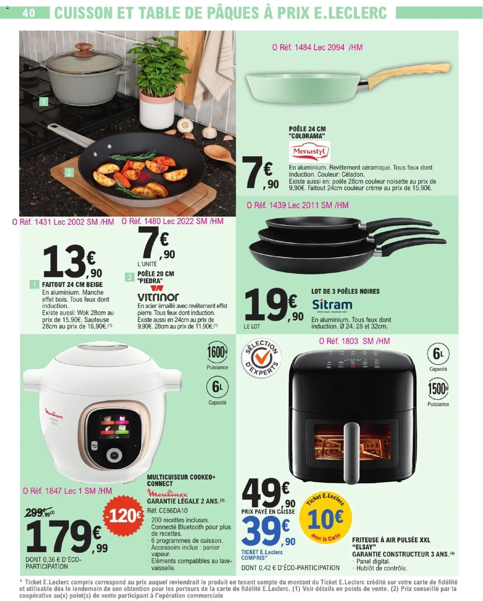 {H1} | Page: 40 | Produits: Noisette, Poêle, Air fryer, Table