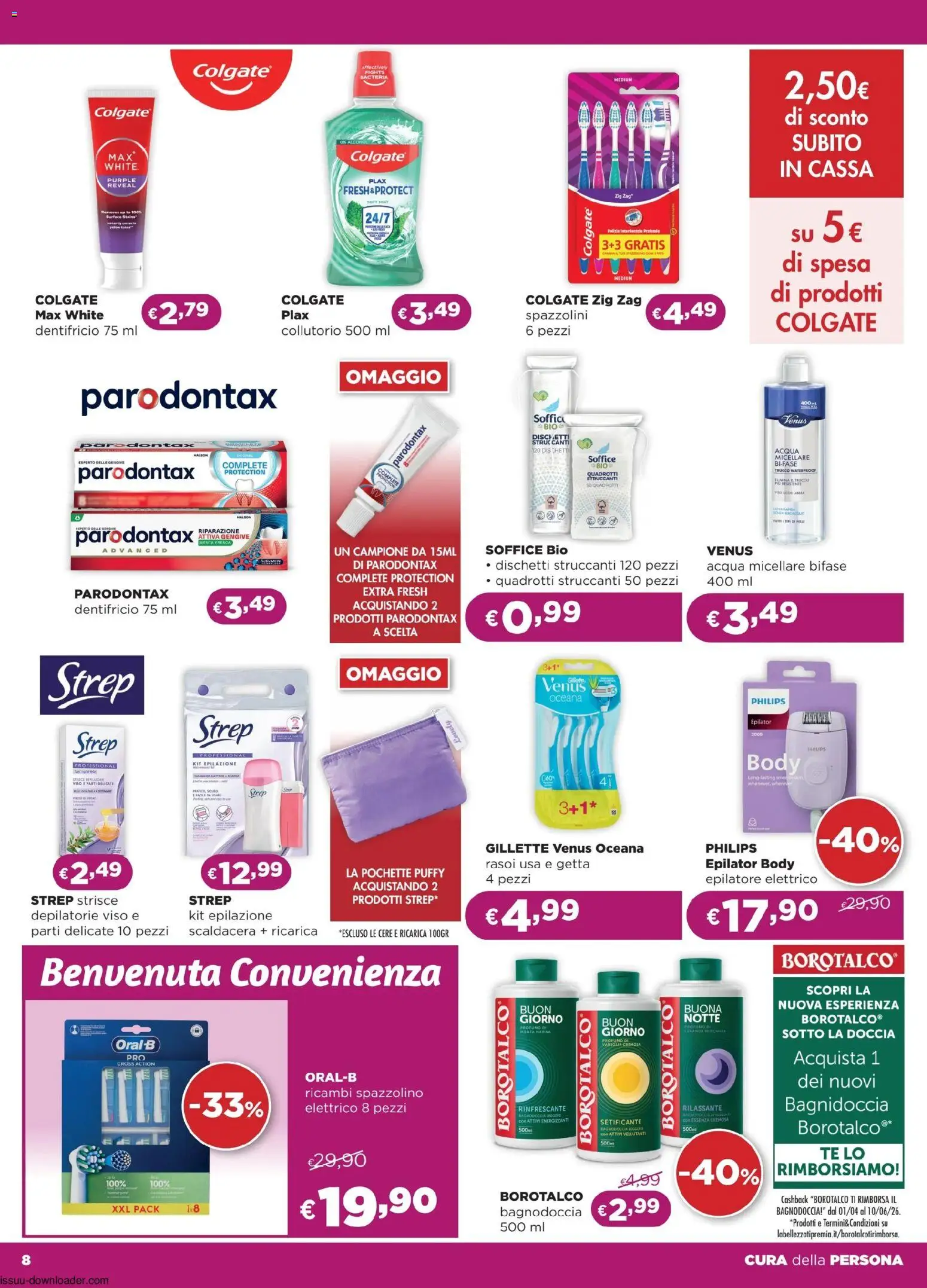 Volantino La Saponeria del 29.04.2026 | Pagina: 8 | Prodotti: Dentifricio, Tè, Menta, Trucco
