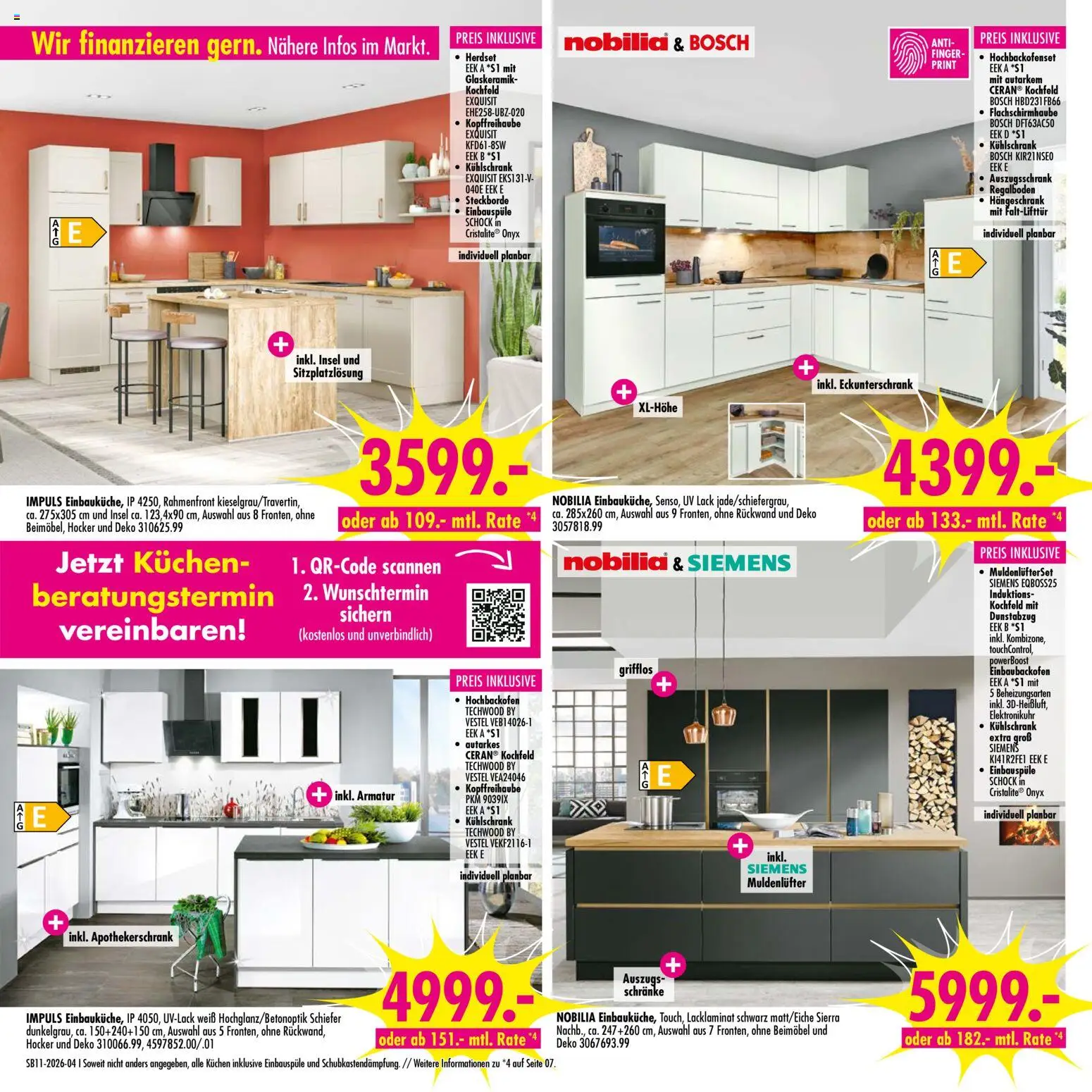 SB Möbel Boss Prospekt 	 – gültig ab 07.03.2026 | Seite: 4 | Produkte: Bosch, Siemens, Armatur, Dunstabzug