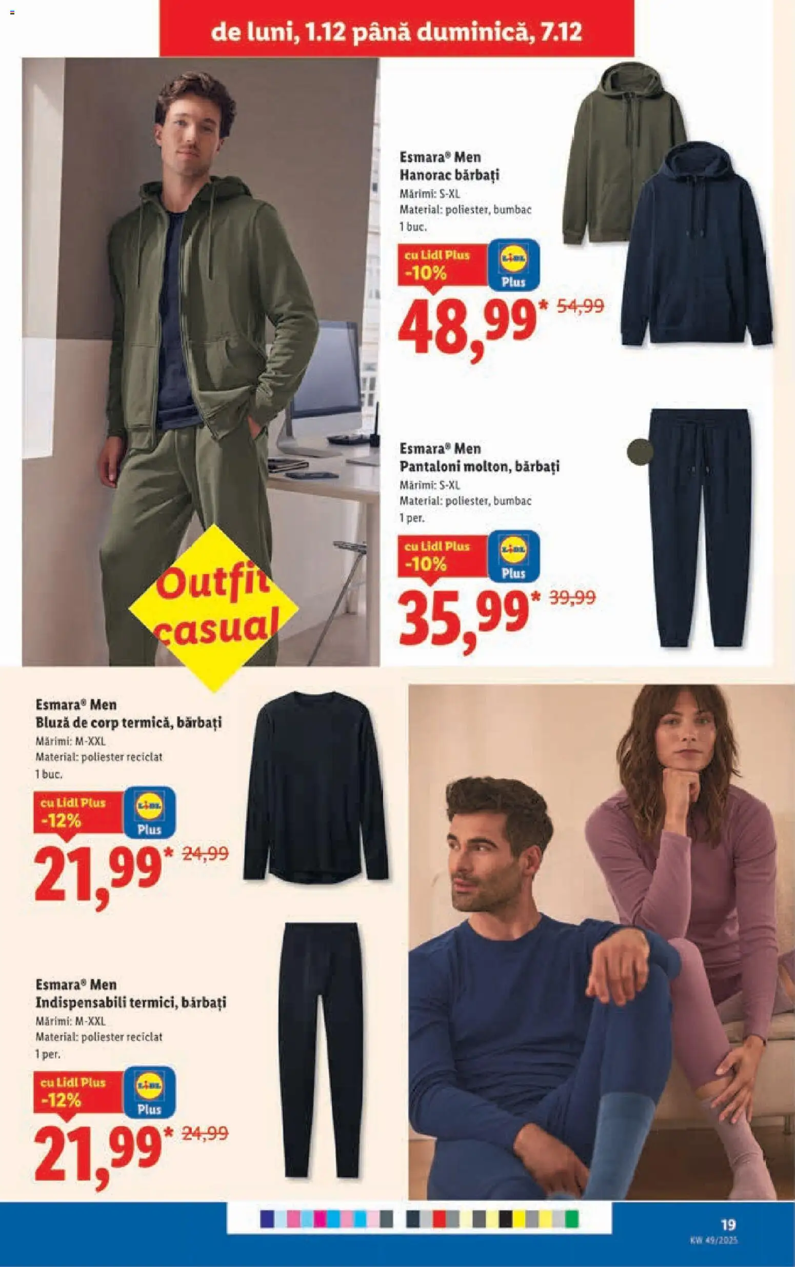 Noul catalog Lidl – valabil de la 01.12.2025 | Pagină: 19 | Produse: Bluză, Pantaloni, Keşe