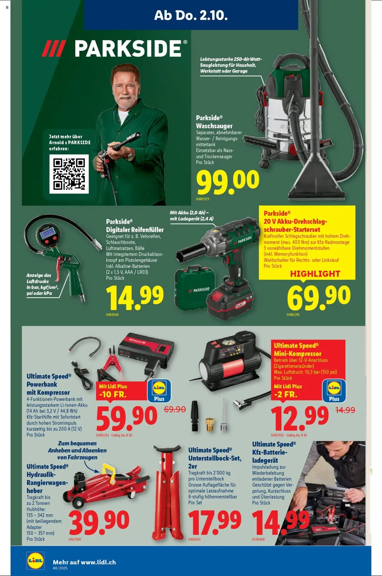 Lidl Aktionen – gültig ab 02.10.2025 | Seite: 20 | Produkte: Wasser, Ladegerät, Powerbank, Adapter