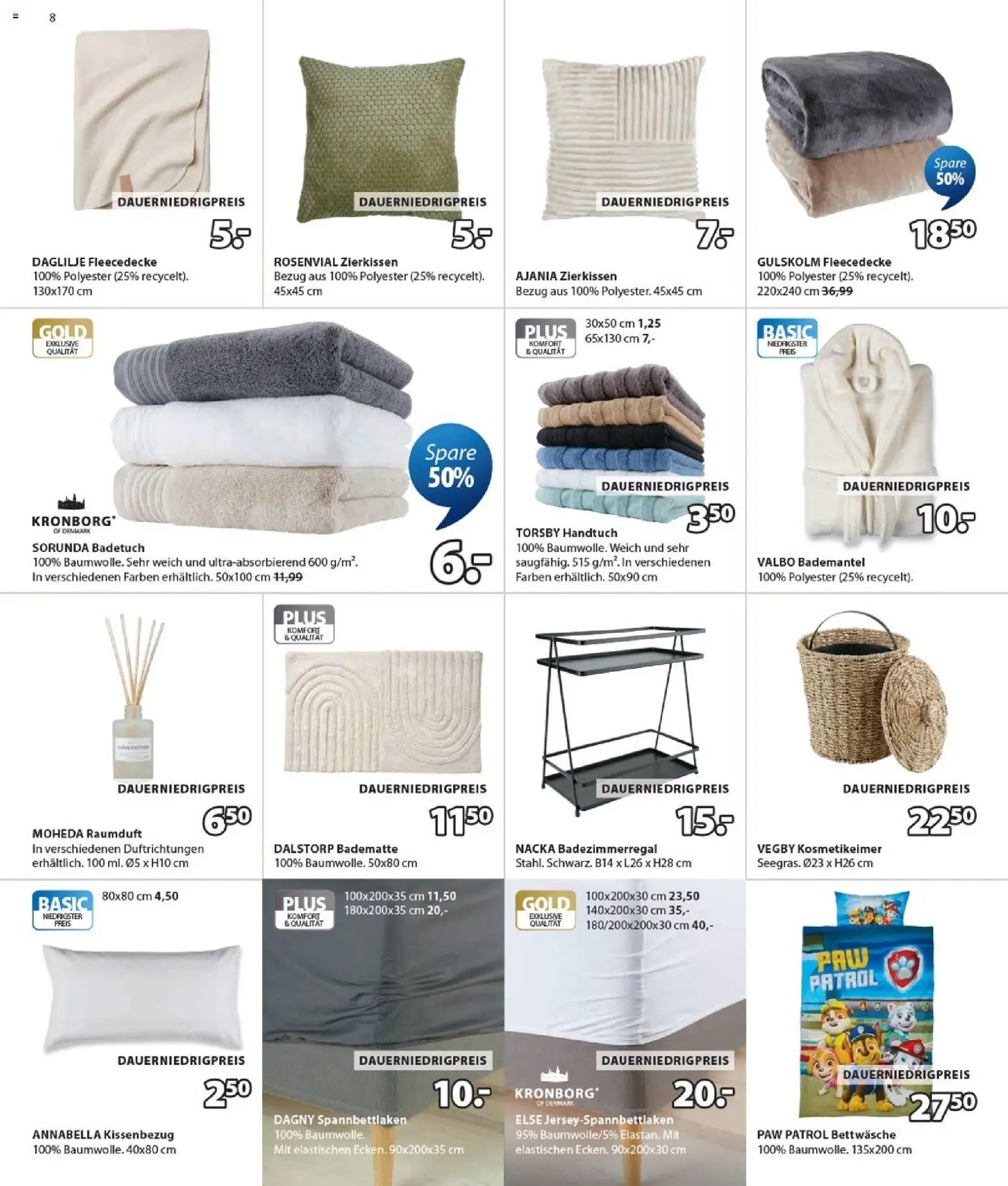 JYSK Prospekt 	 – gültig ab 21.03.2026 | Seite: 8 | Produkte: Bettwäsche, Bademantel
