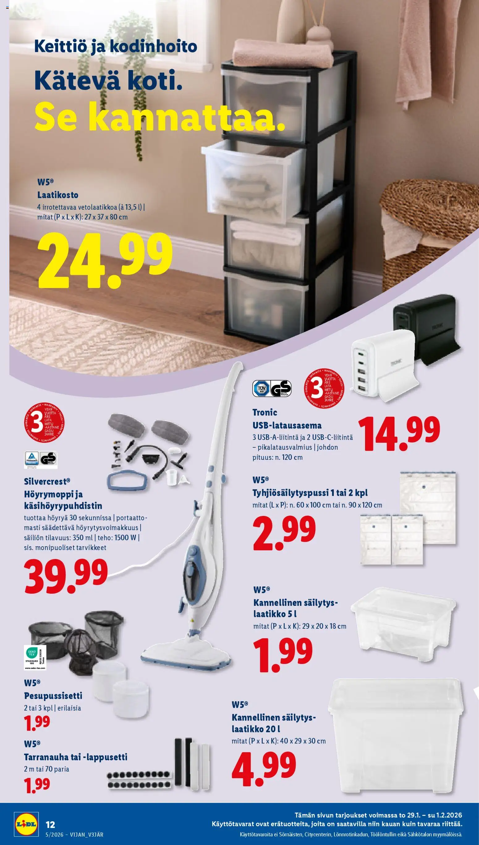 Lidl tarjoukset - Helsinki – voimassa 29.01.2026 alkaen | Sivu: 14 | Tuotteet: Keittiö, Laatikko