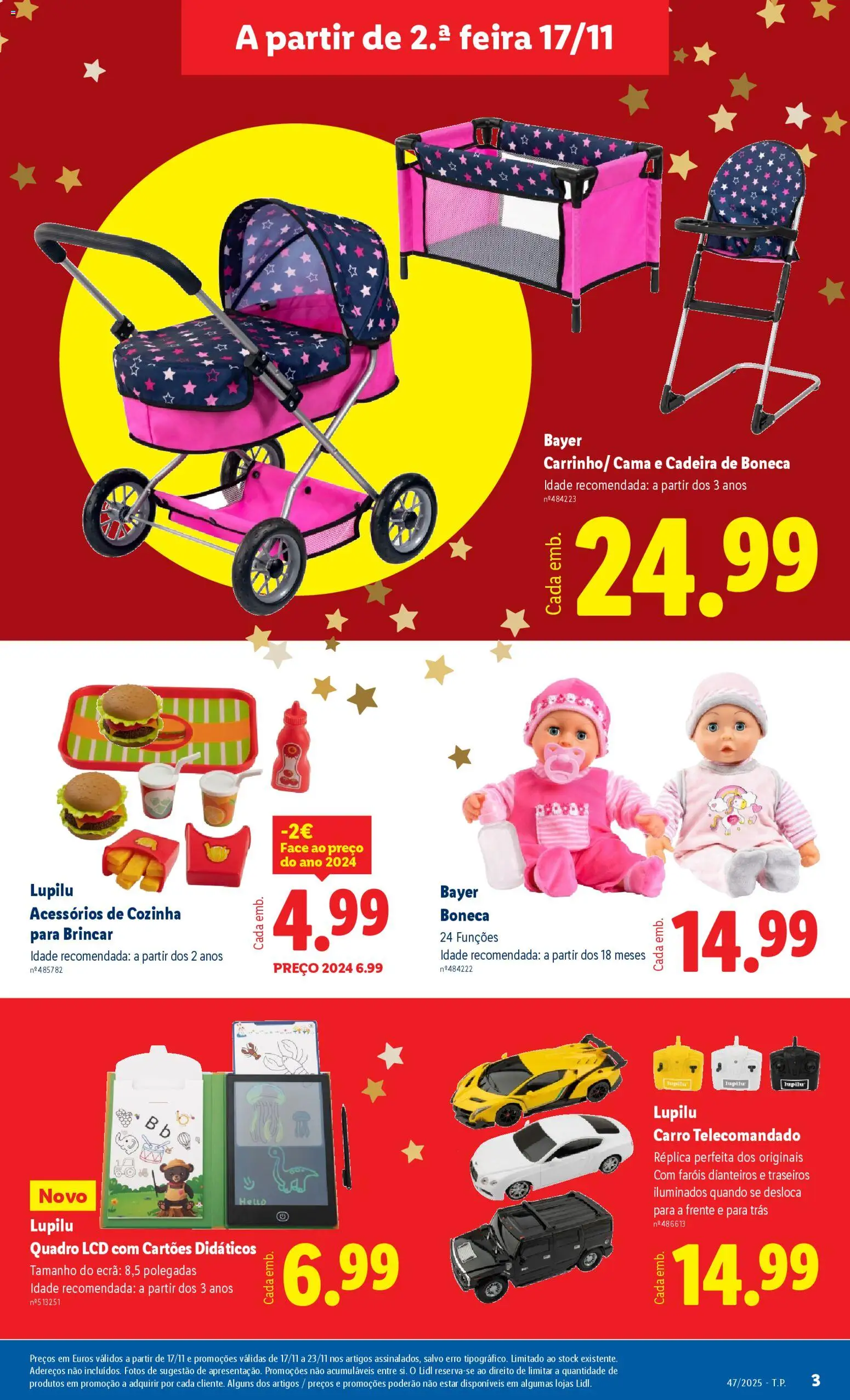 Lidl Black Friday │ válido de 17.11.2025 | Página: 3 | Produtos: Quadro, Cama, Cadeira, Tablet