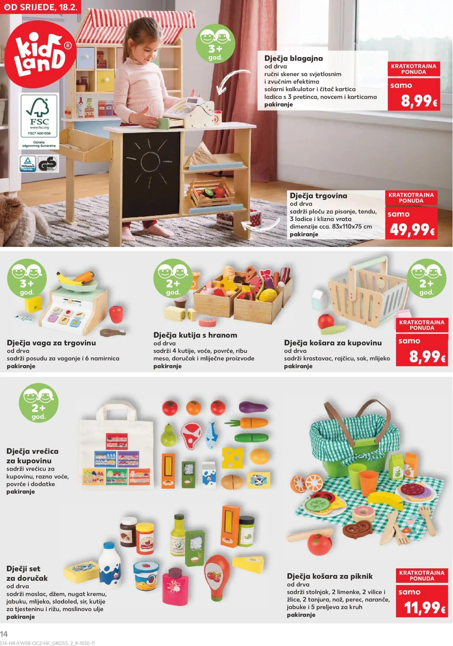 Kaufland katalog | vrijedi od 18.02.2026 | Stranica: 14 | Proizvodi: Kutija, Mlijeko, Kruh, Vaga