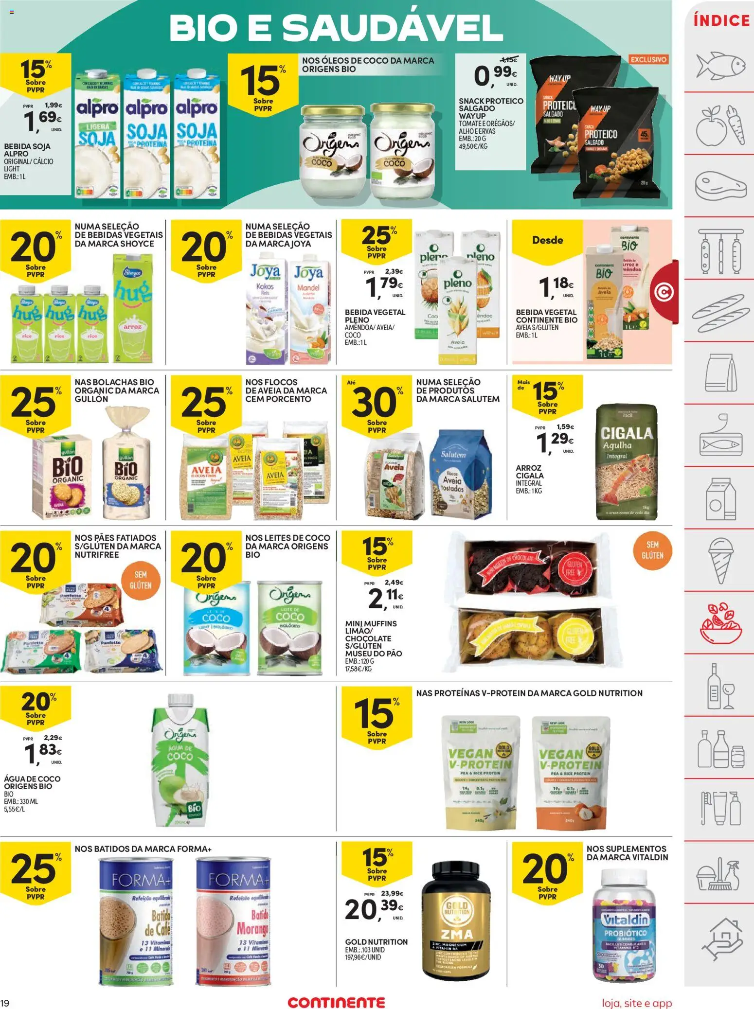 Continente folheto │ válido de 11.11.2025 | Página: 19 | Produtos: Soja, Aveia, Cálcio, Chocolate