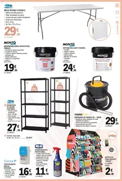 Vista previa E.Leclerc Al Aire Libre válido desde el 27.04.2026 | Página: 23 | Productos: Manguera, Peso, Aspirador, Mesa