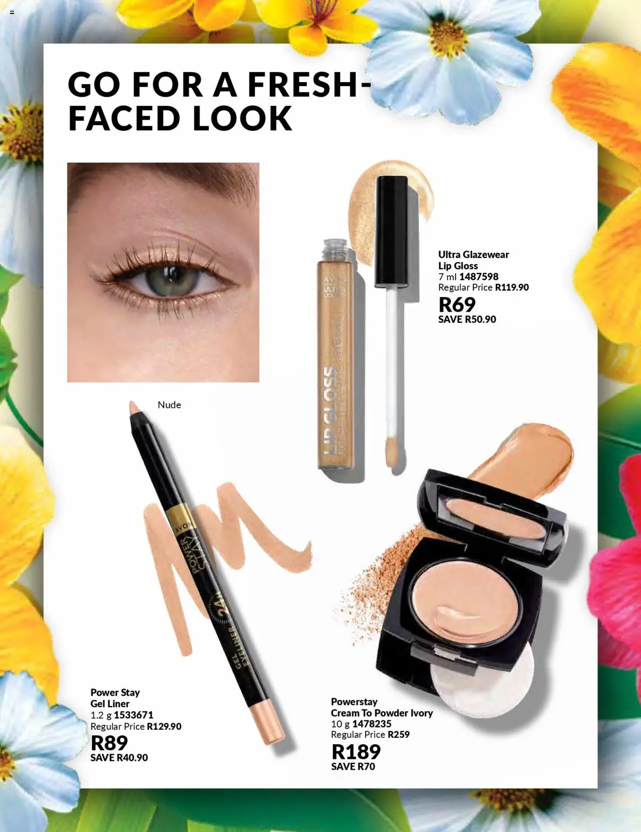 New Avon catalogue – valid from 19.09.2025 | Page: 23 | Products: Powder, Eyeliner, Lip gloss, Cream