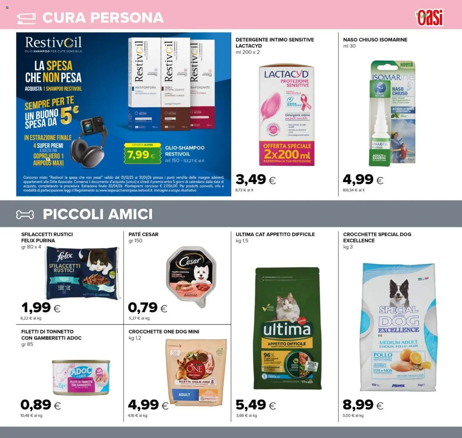 Volantino Oasi del 03.01.2026 | Pagina: 25 | Prodotti: Shampoo, Detergente, Olio, Data