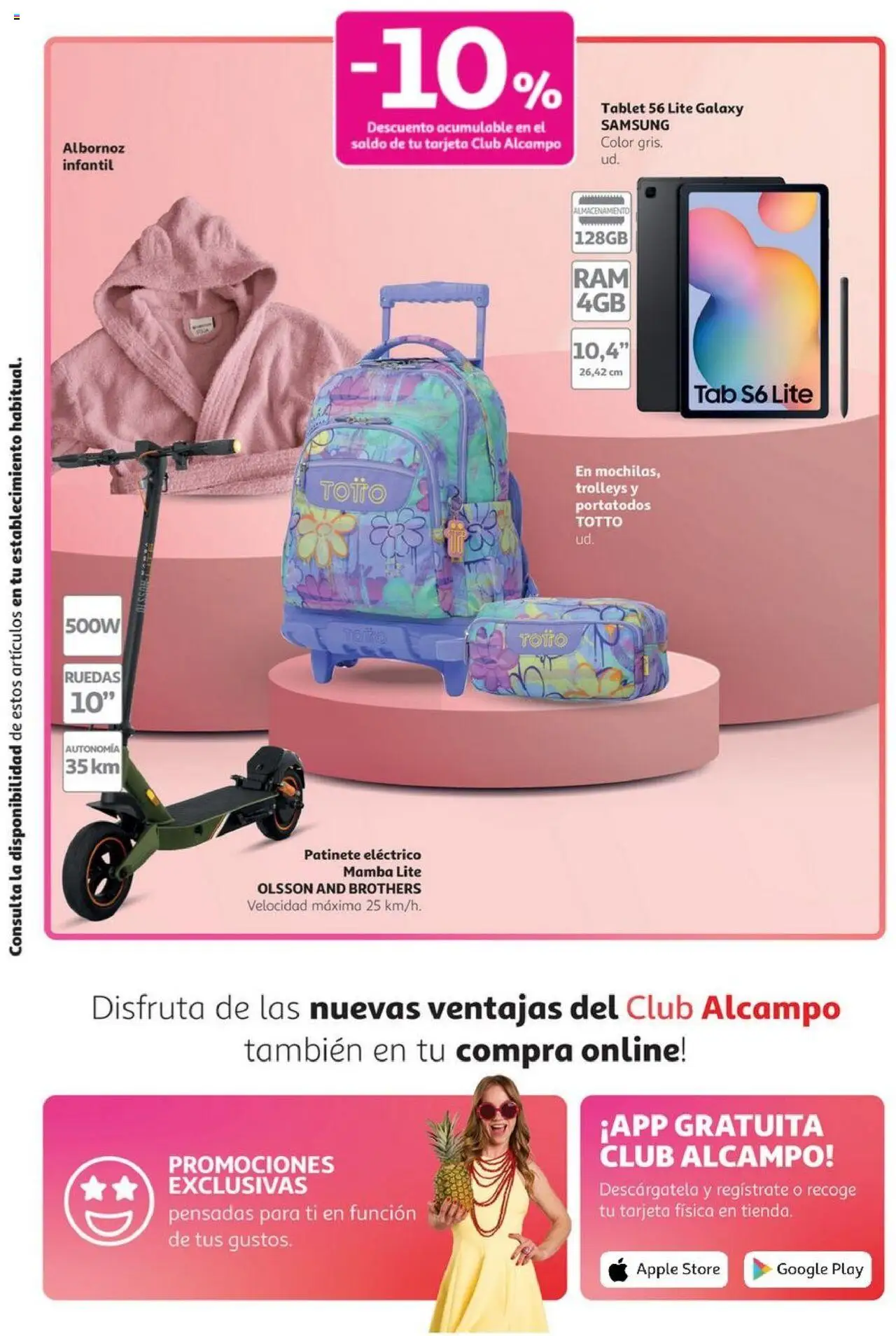 Alcampo - Club Nacional │ válido desde el 14.08.2025 | Página: 12 | Productos: Patinete, Tablet, Apple, Ελιές