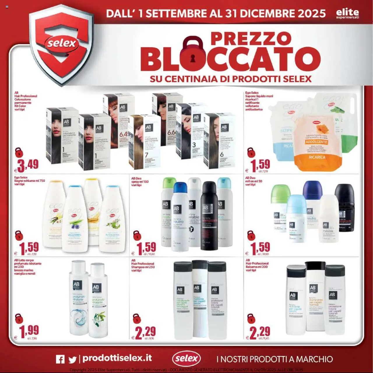 Volantino Elite Supermercati del 01.09.2025 | Pagina: 13 | Prodotti: Shampoo, Balsamo, Sapone, Miele