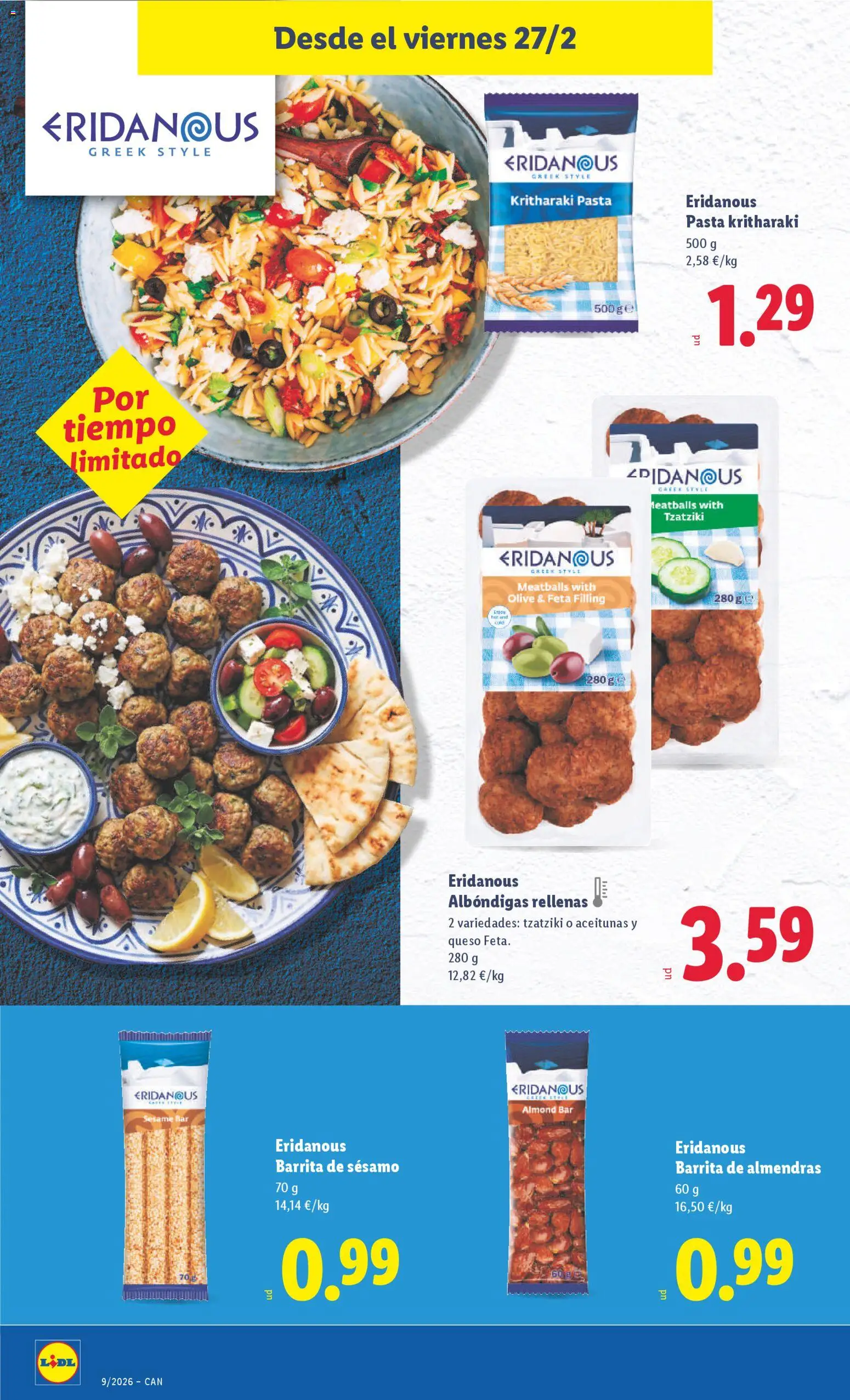 Lidl - Canarias │ válido desde el 23.02.2026 | Página: 22 | Productos: Queso, Pasta