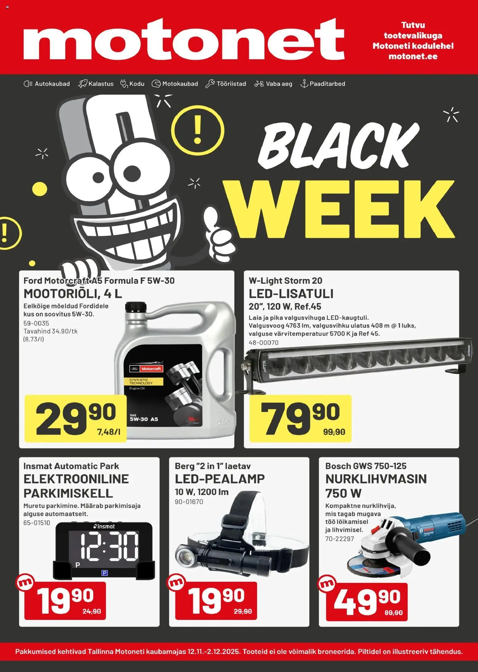 Motonet - Black Friday – voimassa 12.11.2025 alkaen | Sivu: 1