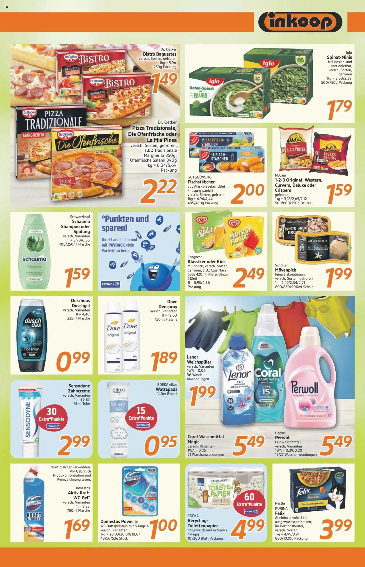 Inkoop Prospekt – gültig ab 06.10.2025 | Seite: 6 | Produkte: Wattepads, Coral waschmittel, Shampoo, Duschgel